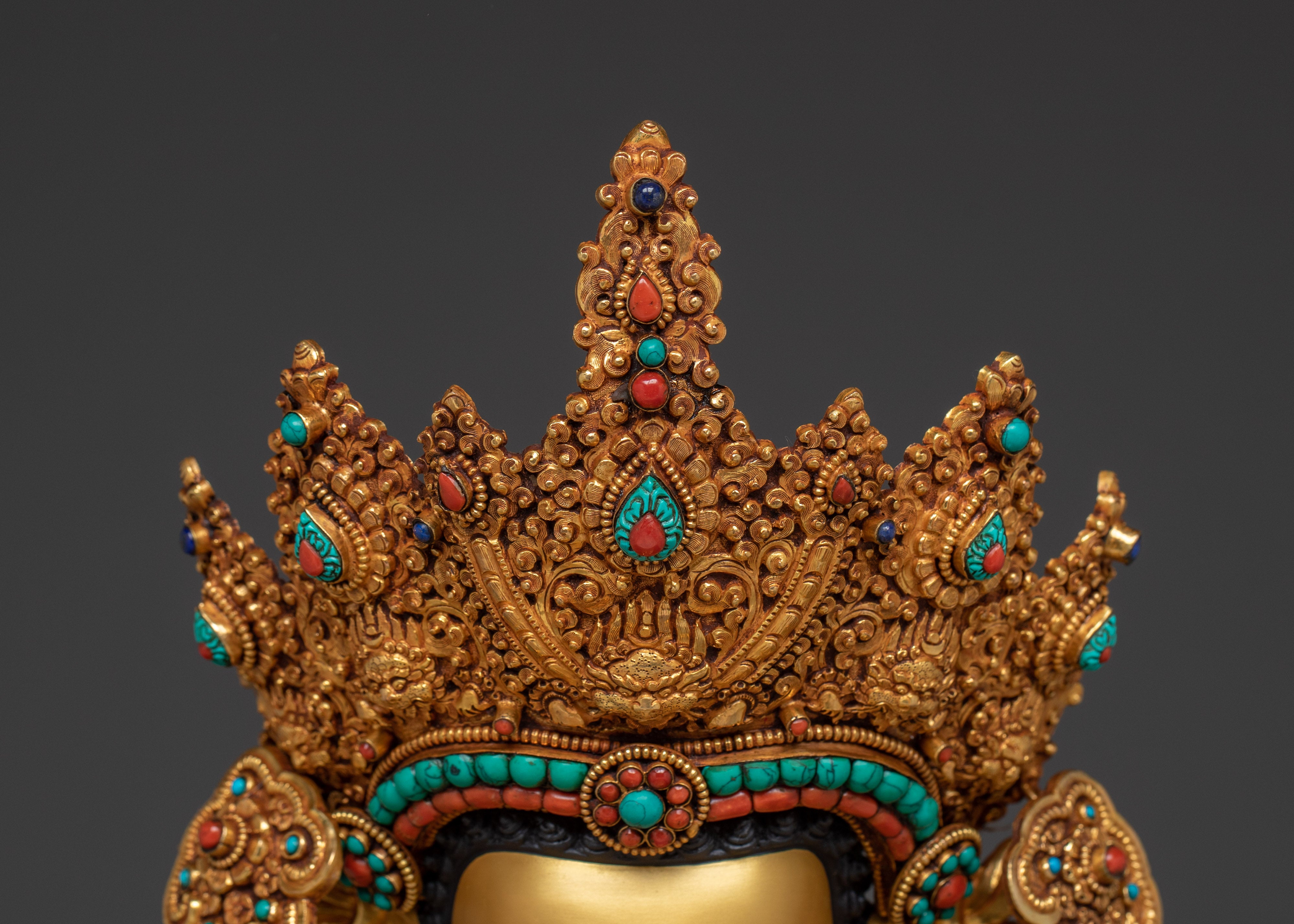 Majestic Shakyamuni Buddha on Throne Statue | Gautama Buddha - Dharma Teacher