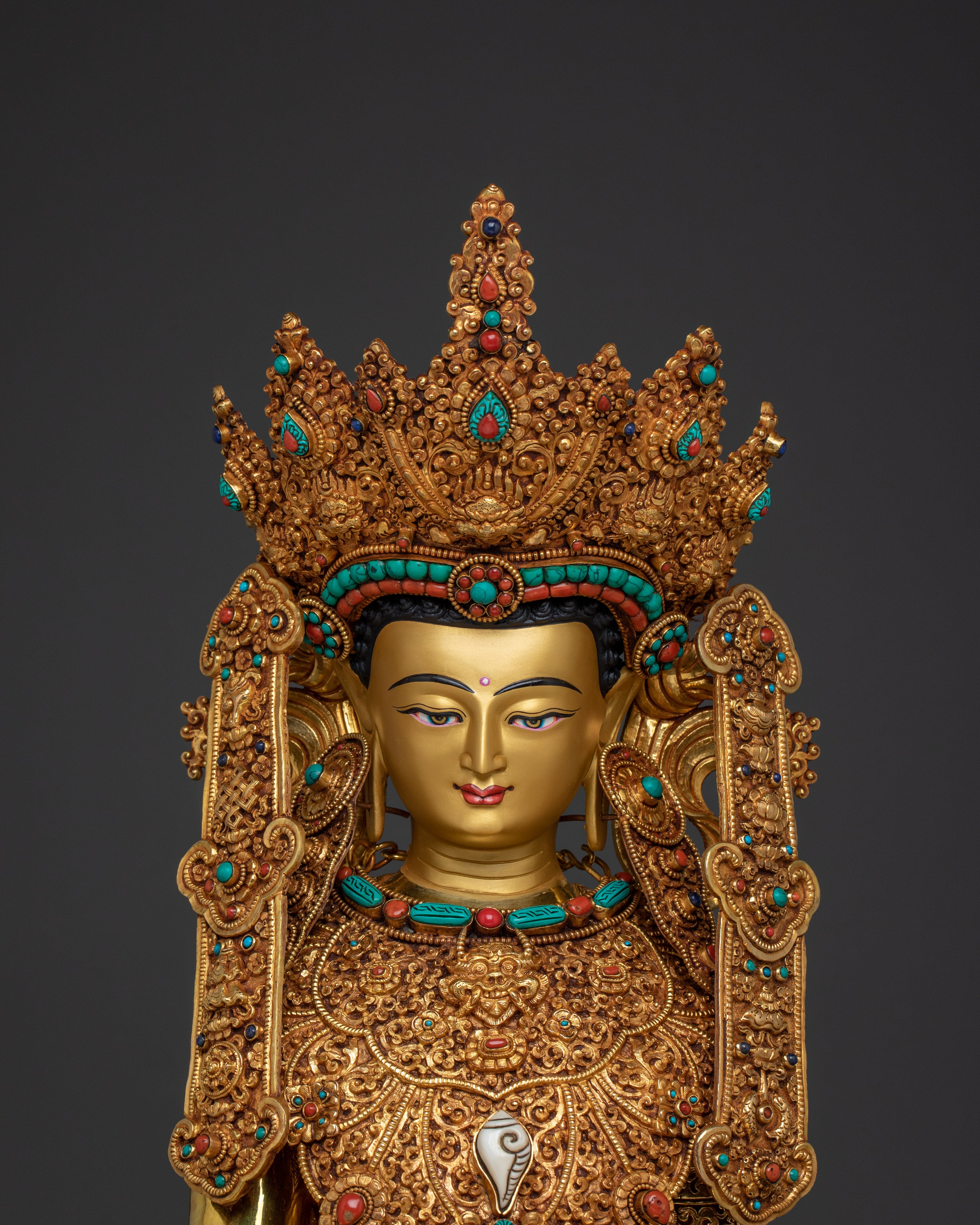 Crowned Gautama Buddha Statue | The Founder of Buddhism