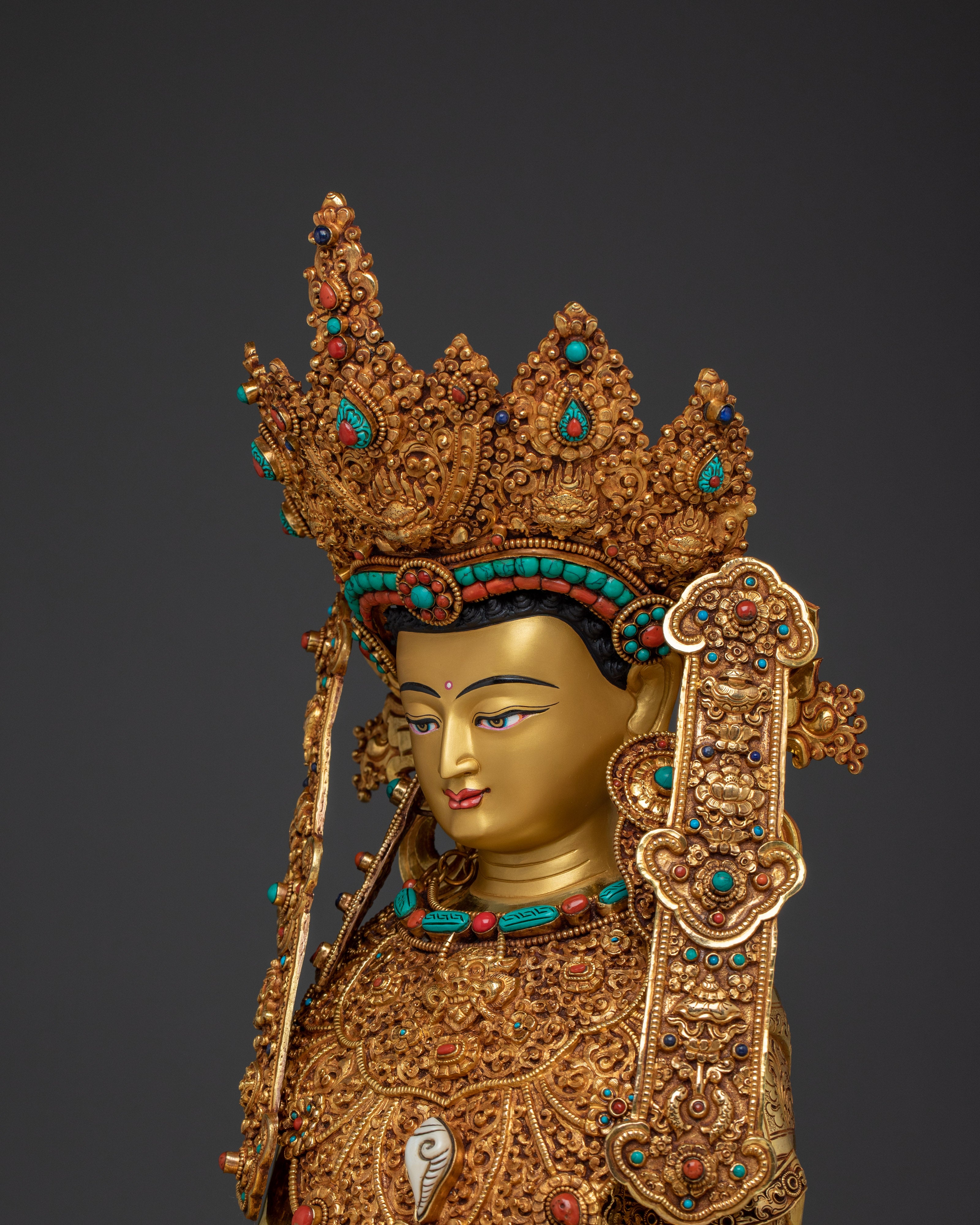 Crowned Gautama Buddha Statue | The Founder of Buddhism