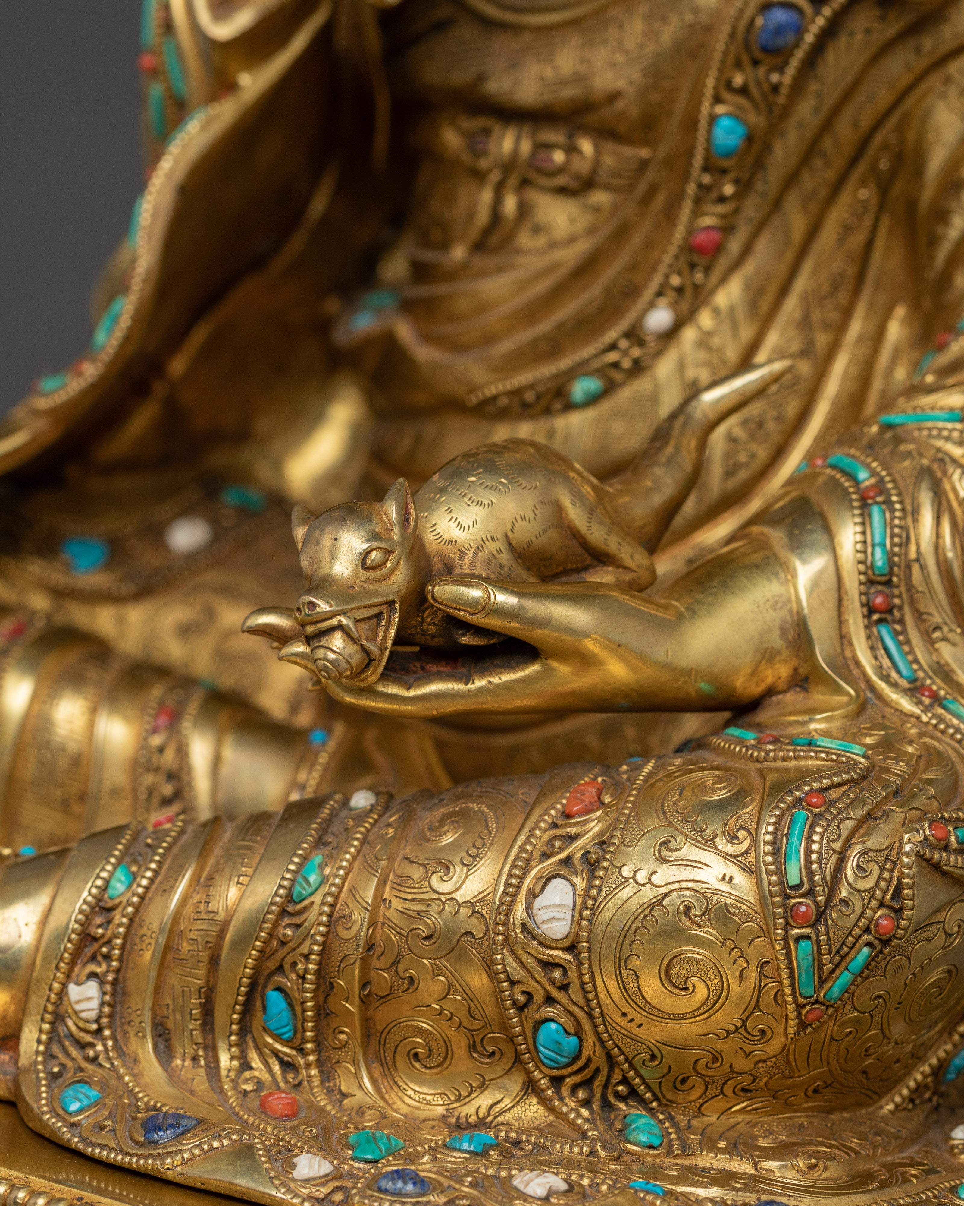 Golden Guru Norla Statue | Manifestation of Padmasambhava