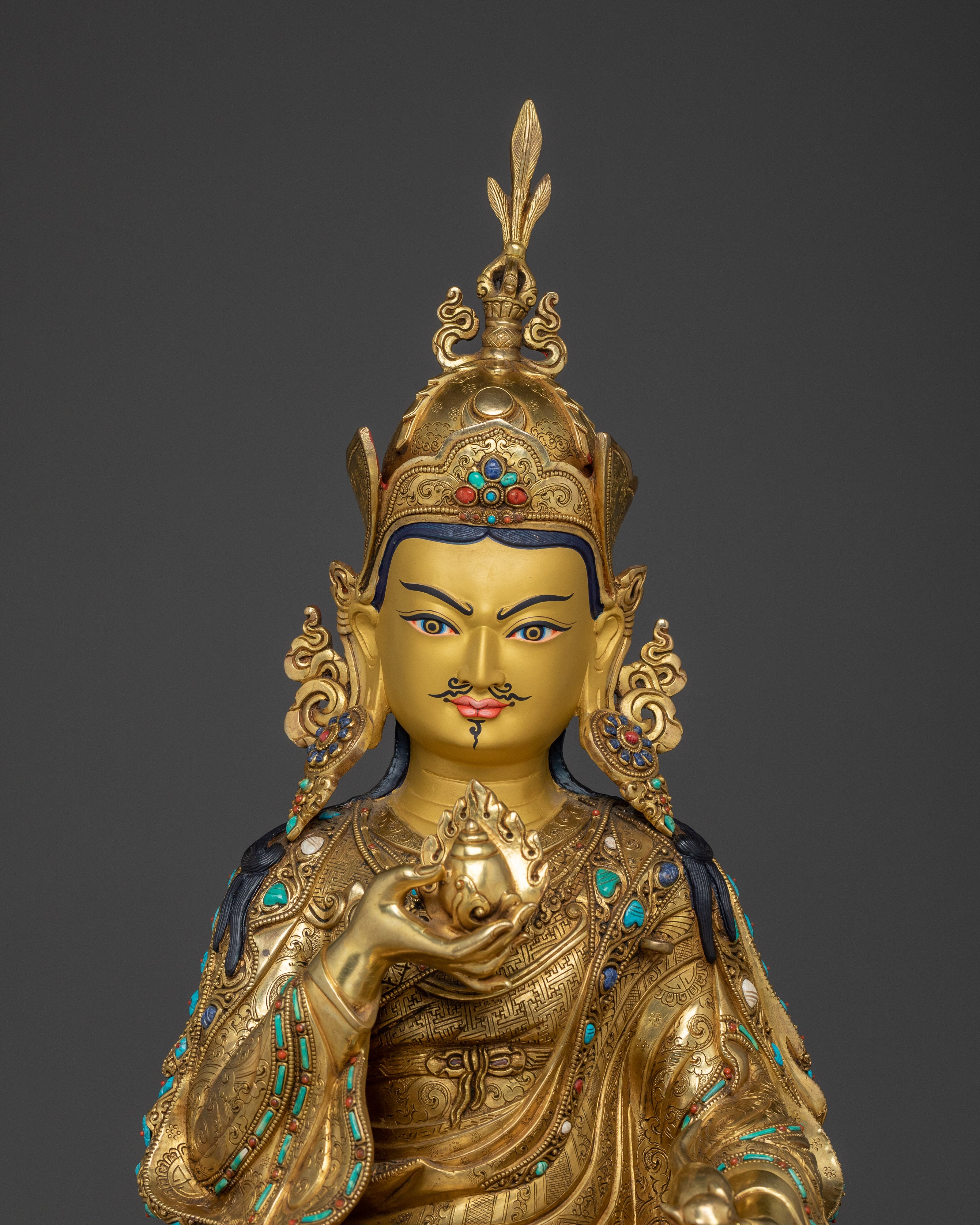 Golden Guru Norla Statue | Manifestation of Padmasambhava