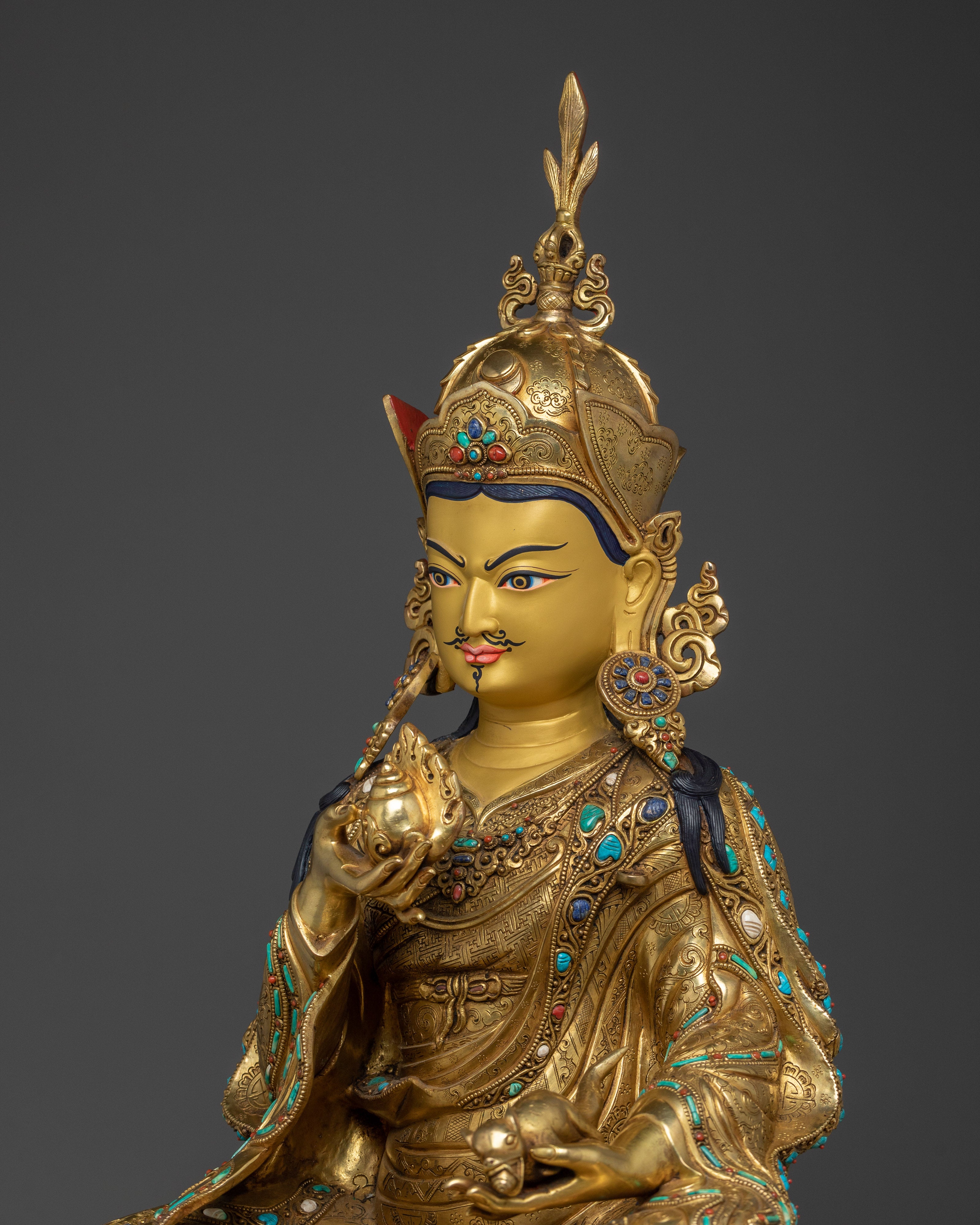 Golden Guru Norla Statue | Manifestation of Padmasambhava
