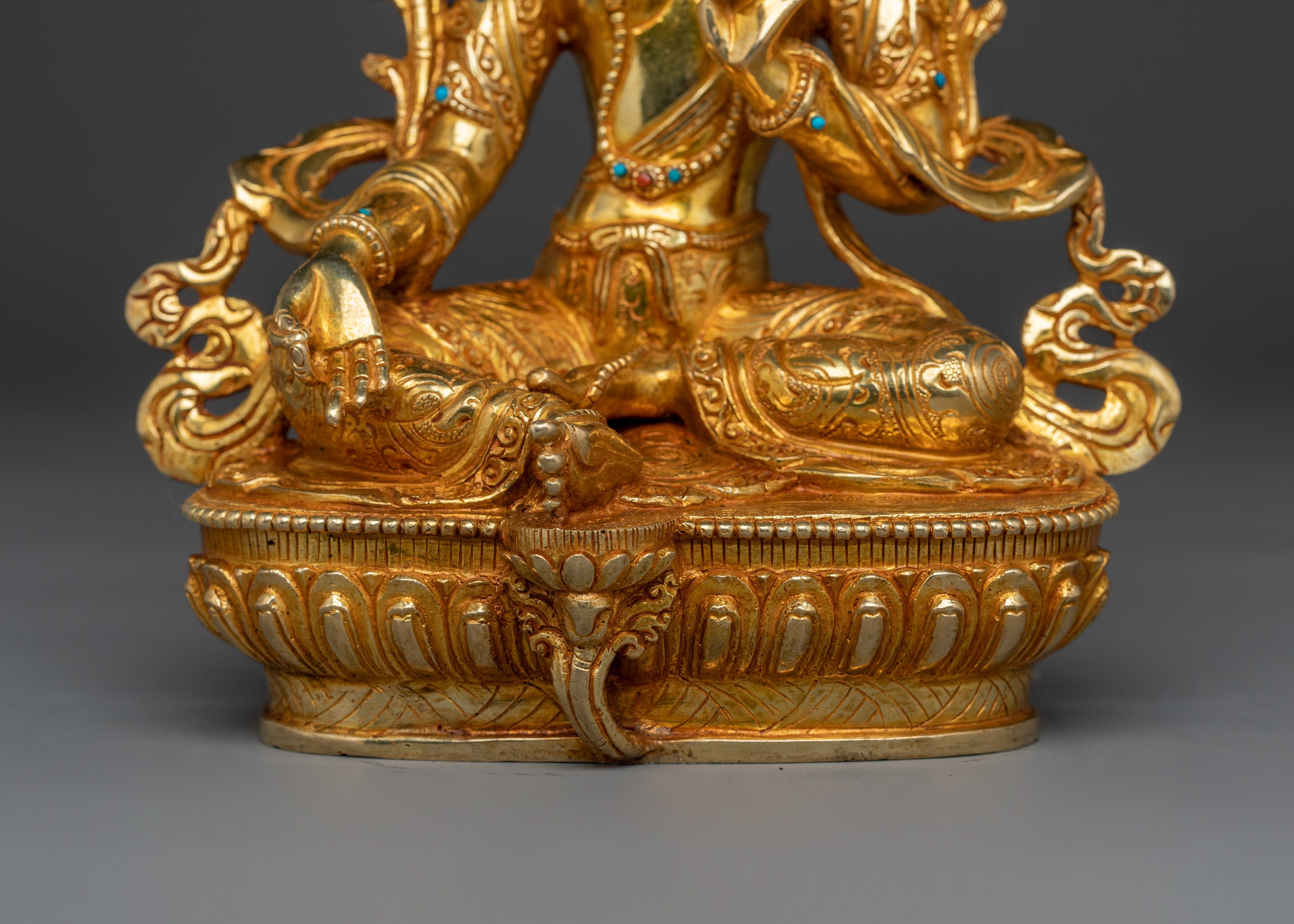 Tibetan Buddhist Green Tara Sculpture | Goddess of Protection