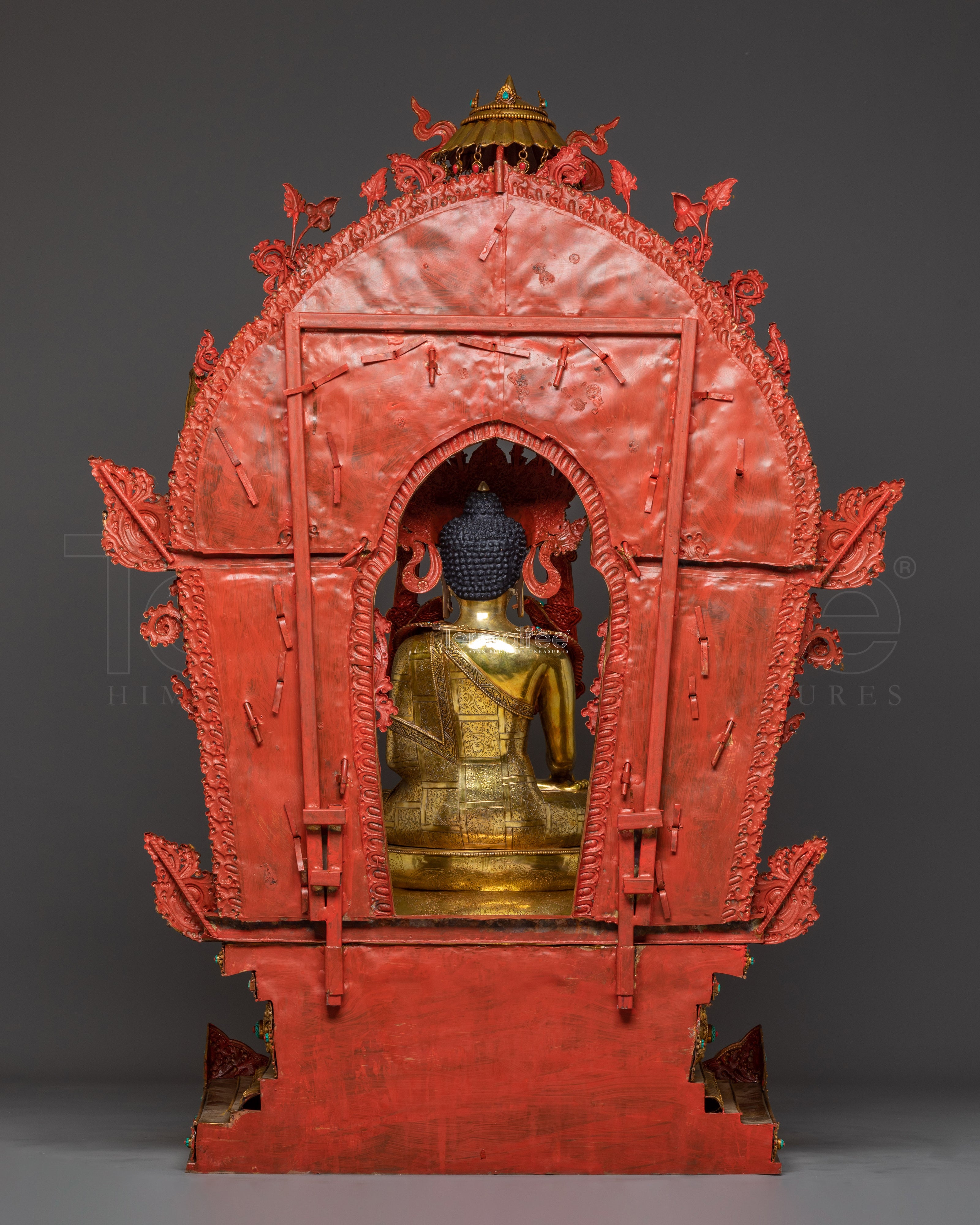 Majestic Gautama Buddha on Throne Statue | Shakyamuni Buddha - Dharma Teacher