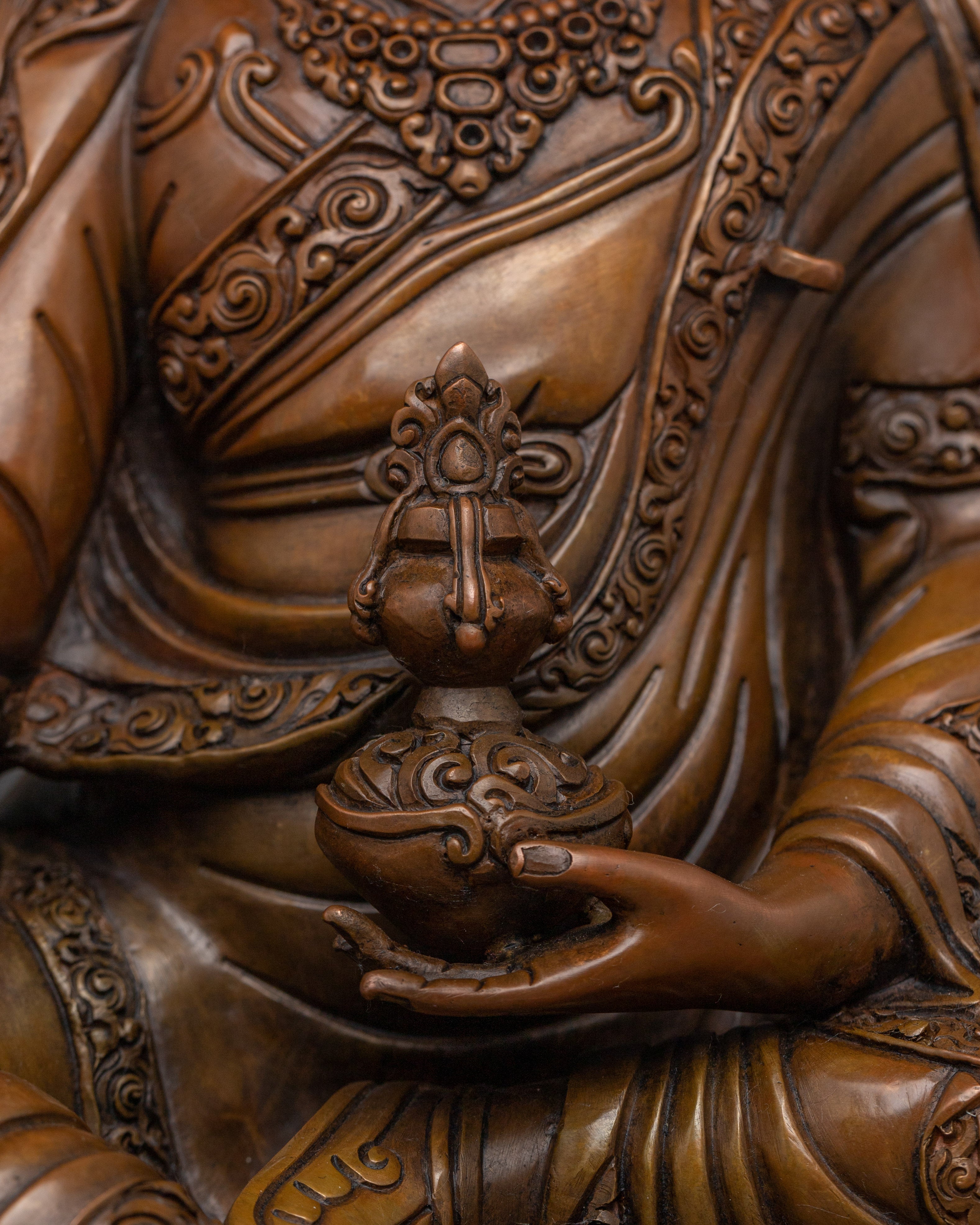 Oxidized Padmasambhava Statue | Guru Rinpoche - Tantra Master