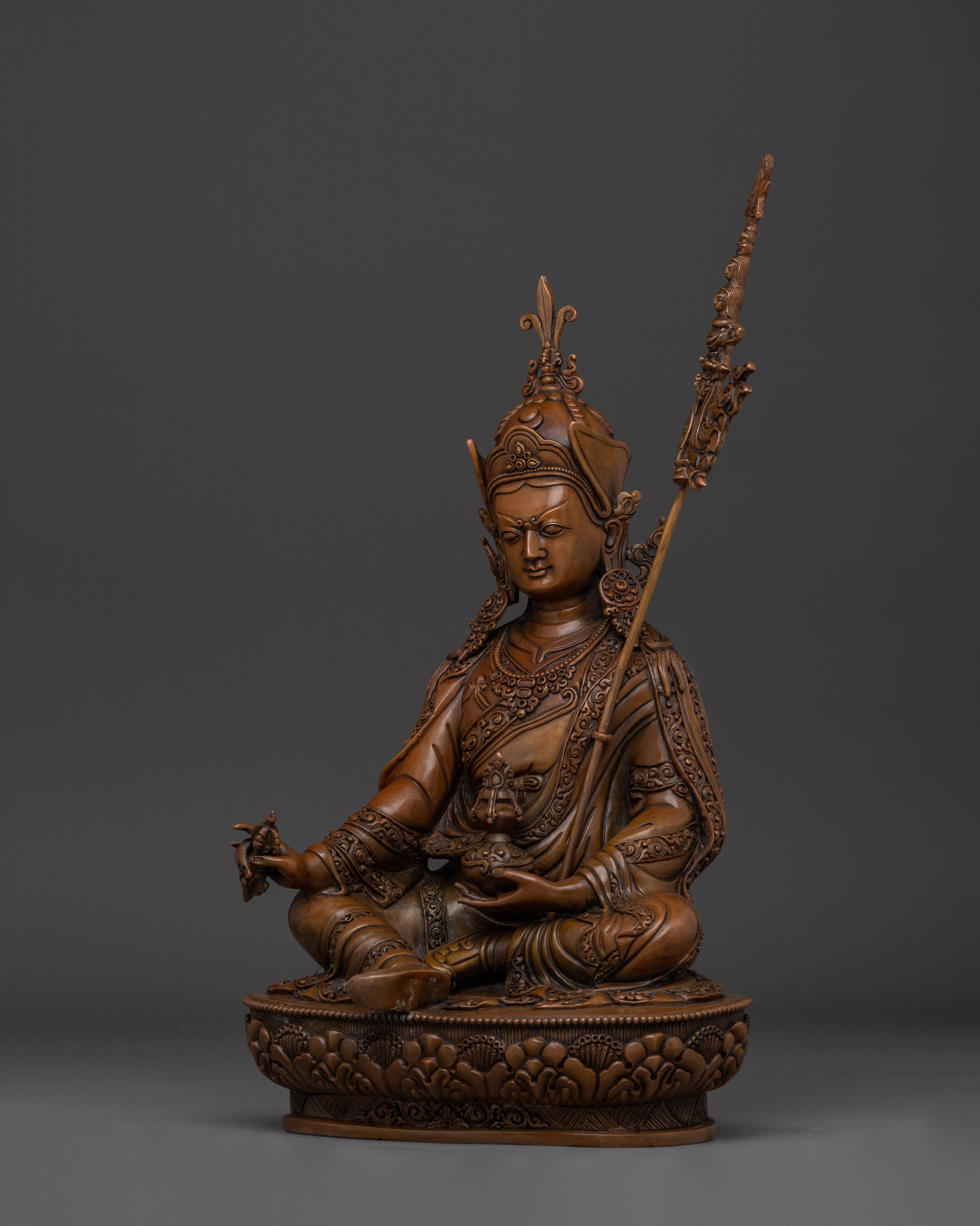Oxidized Padmasambhava Statue | Guru Rinpoche - Tantra Master