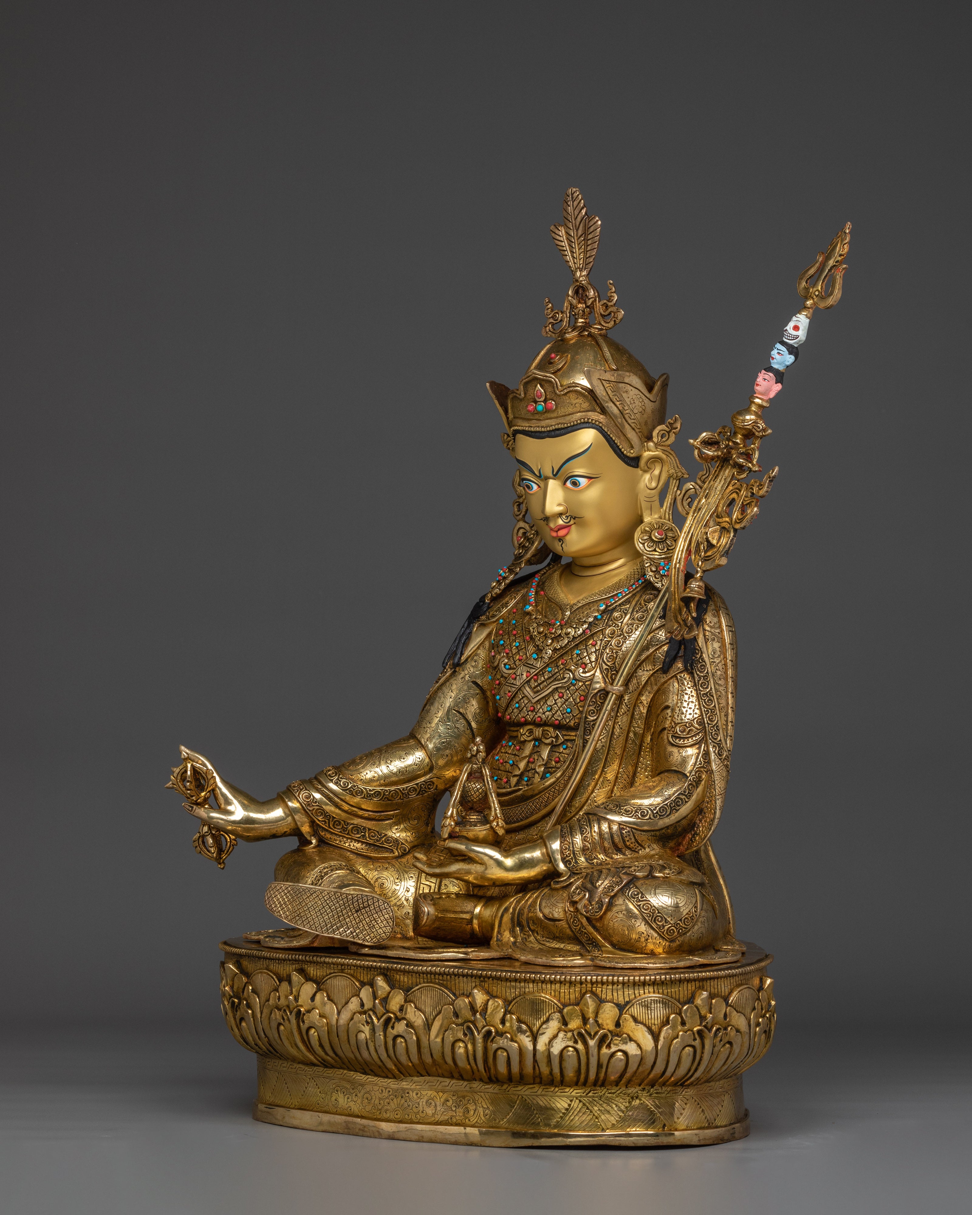 Traditional Tibetan Deity Guru Rinpoche | The Lotus-Born Master