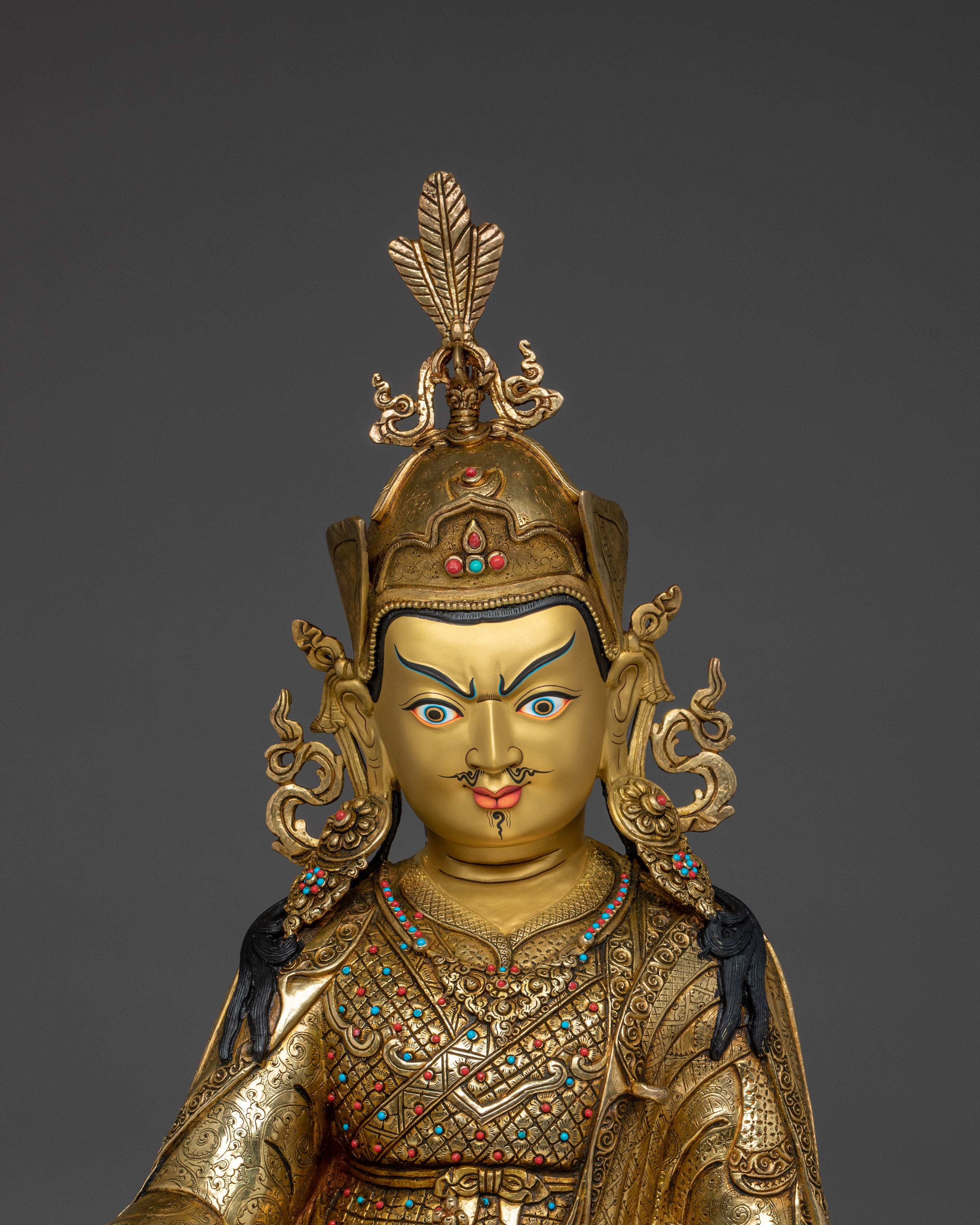 Traditional Tibetan Deity Guru Rinpoche | The Lotus-Born Master