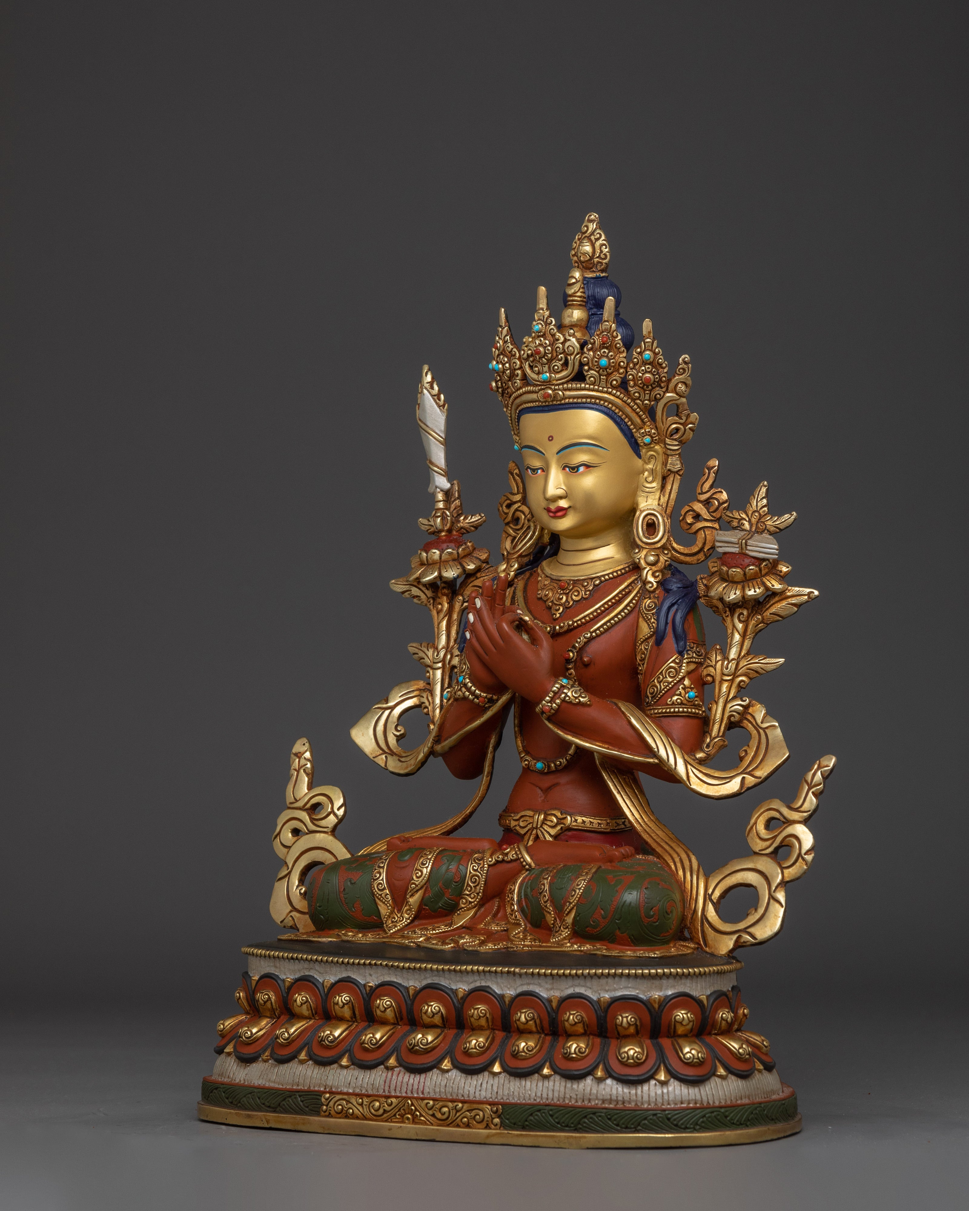 Manjughosa Sculpture | Bodhisattva of Wisdom and Enlightenment