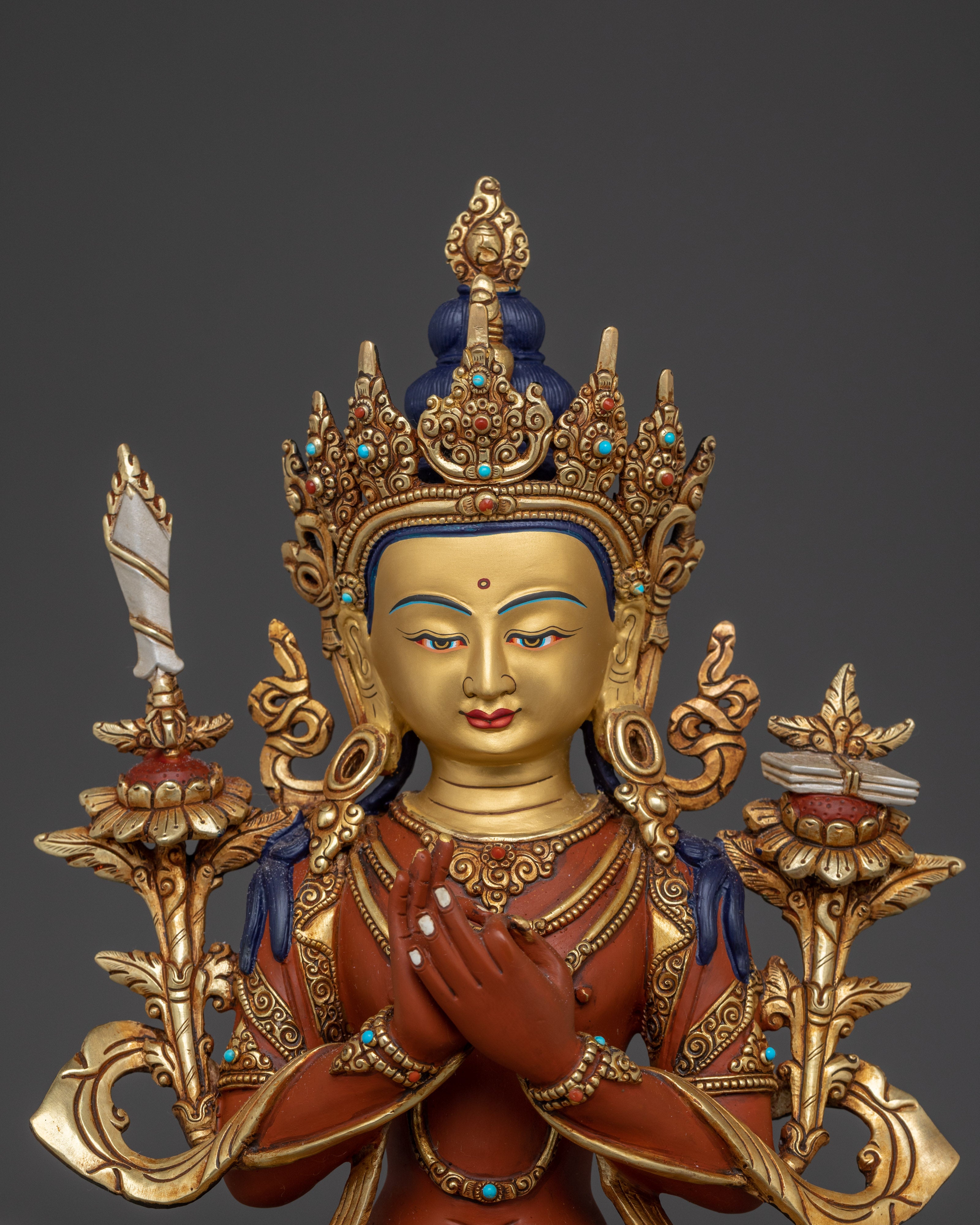 Manjughosa Sculpture | Bodhisattva of Wisdom and Enlightenment
