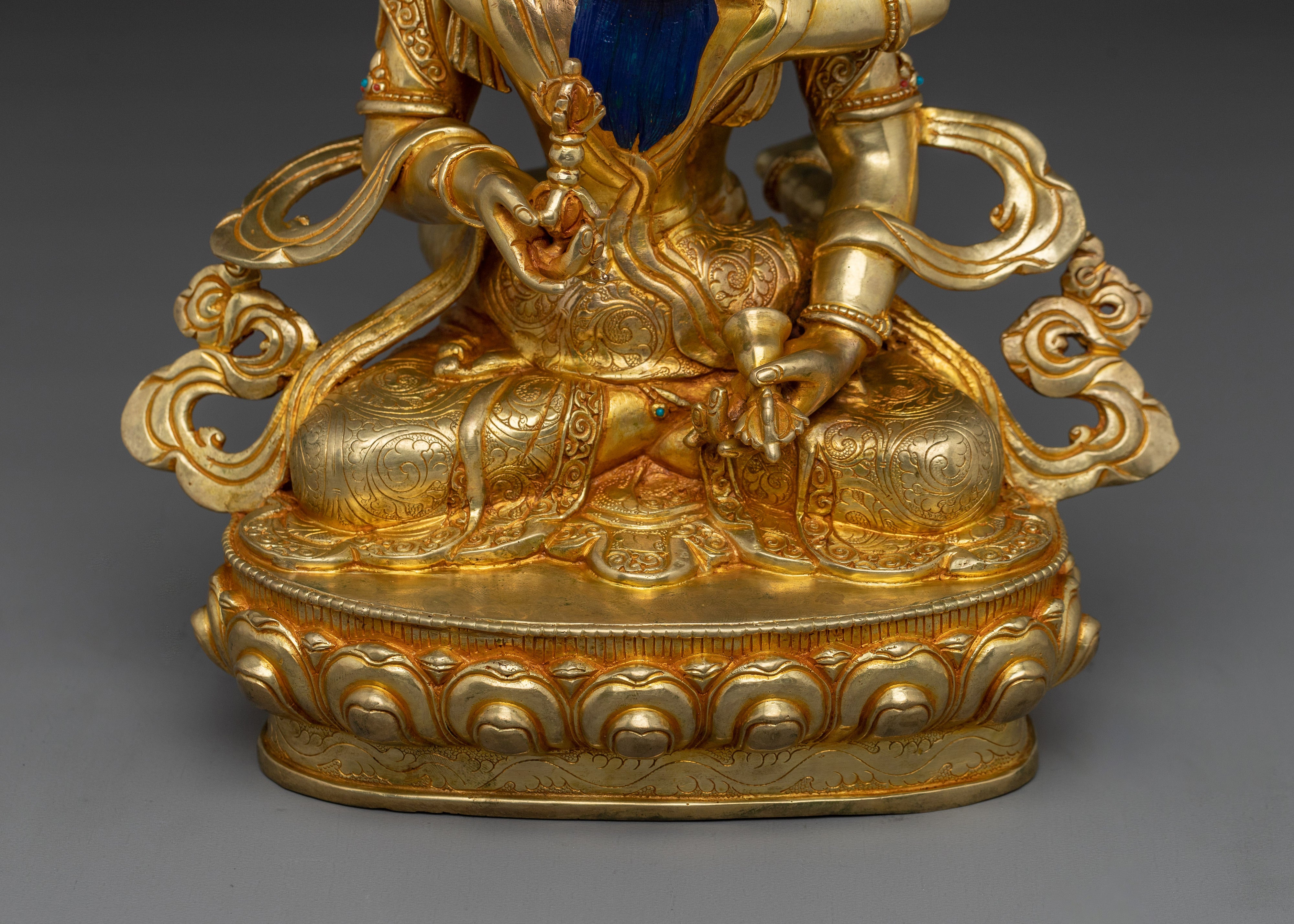 Handmade Statue of Vajrasattva with Consort | Traditional Artwork