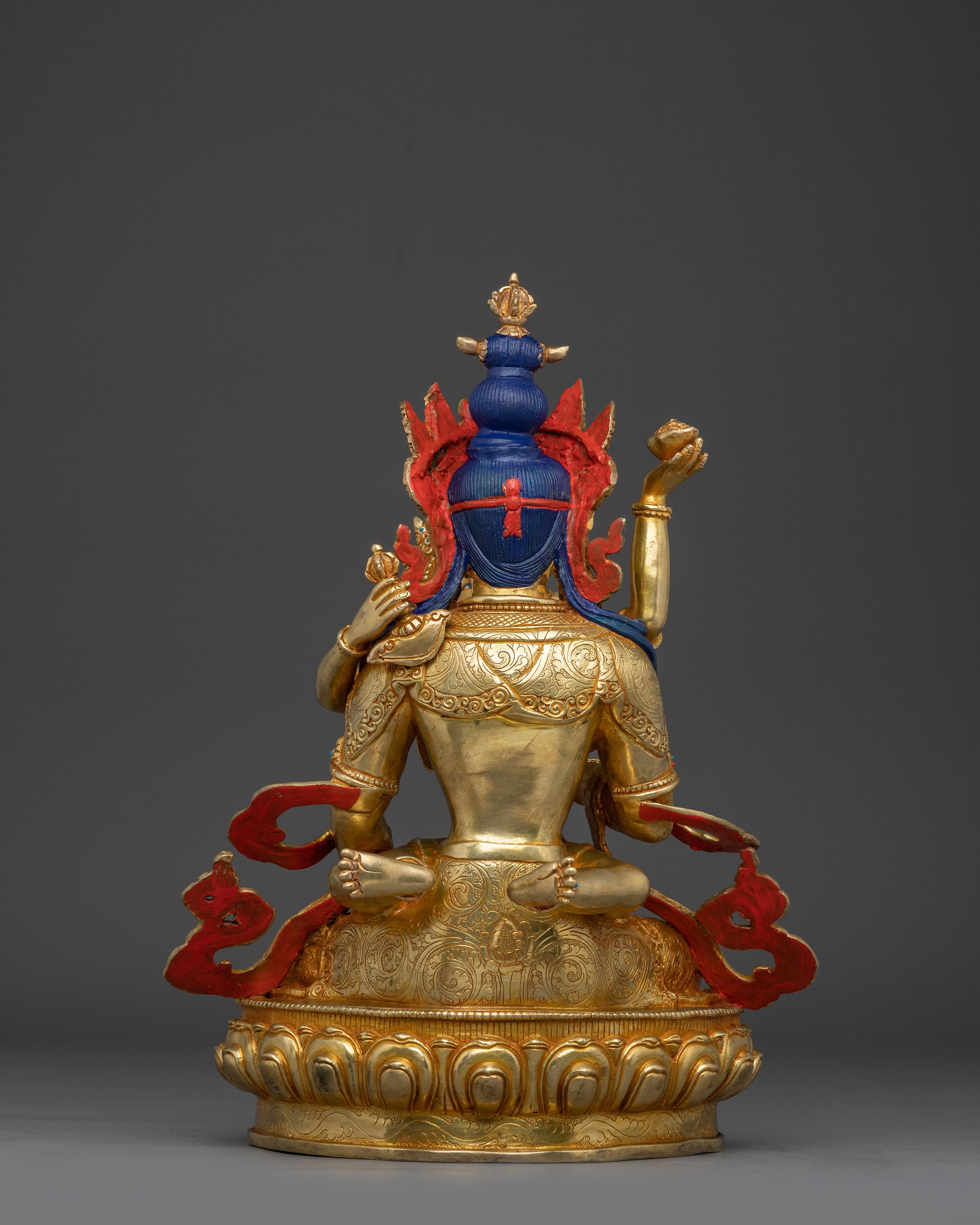 Handmade Statue of Vajrasattva with Consort | Traditional Artwork