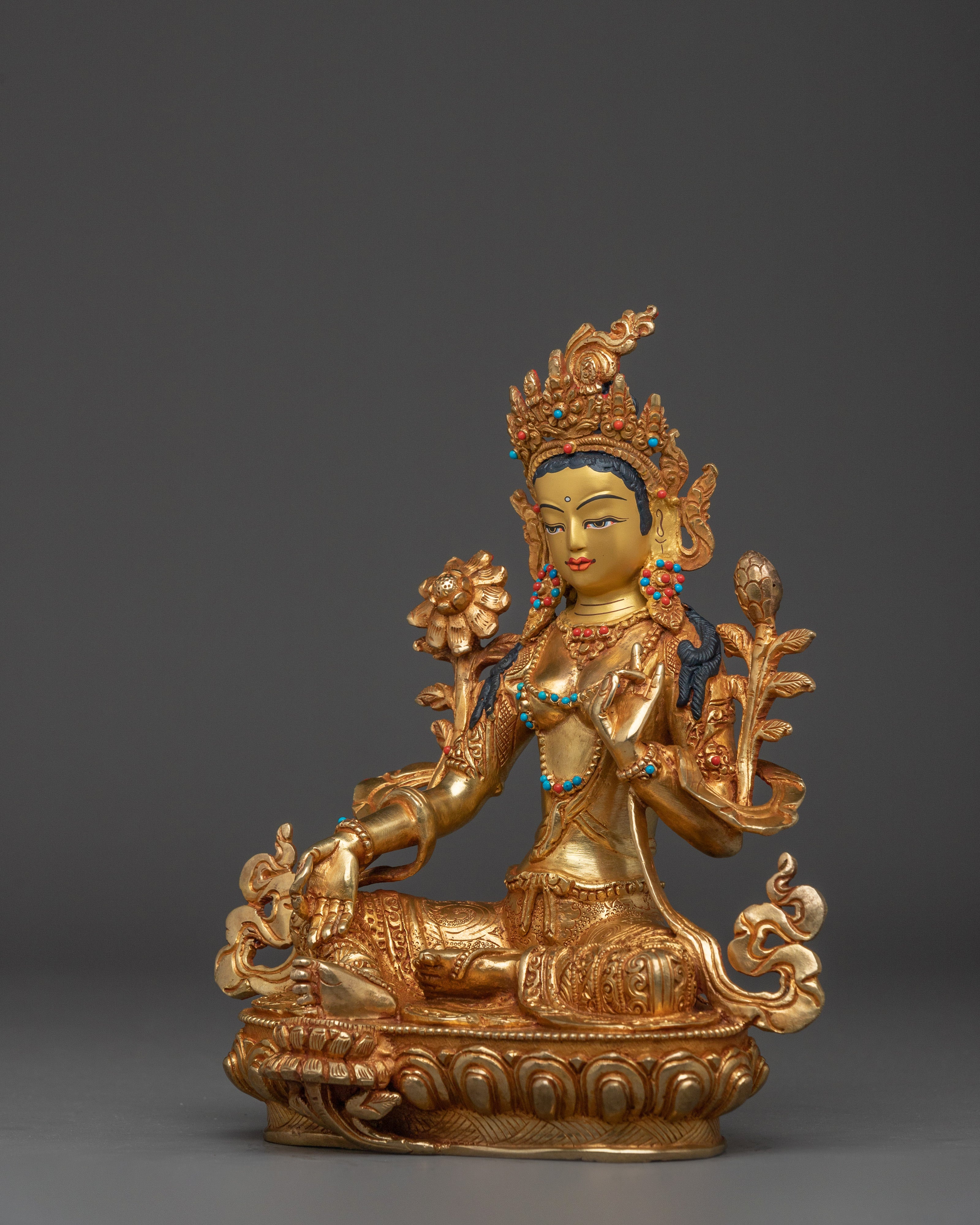 Protection Deity Green Tara Statue | Shyama Tara - The Compassionate One