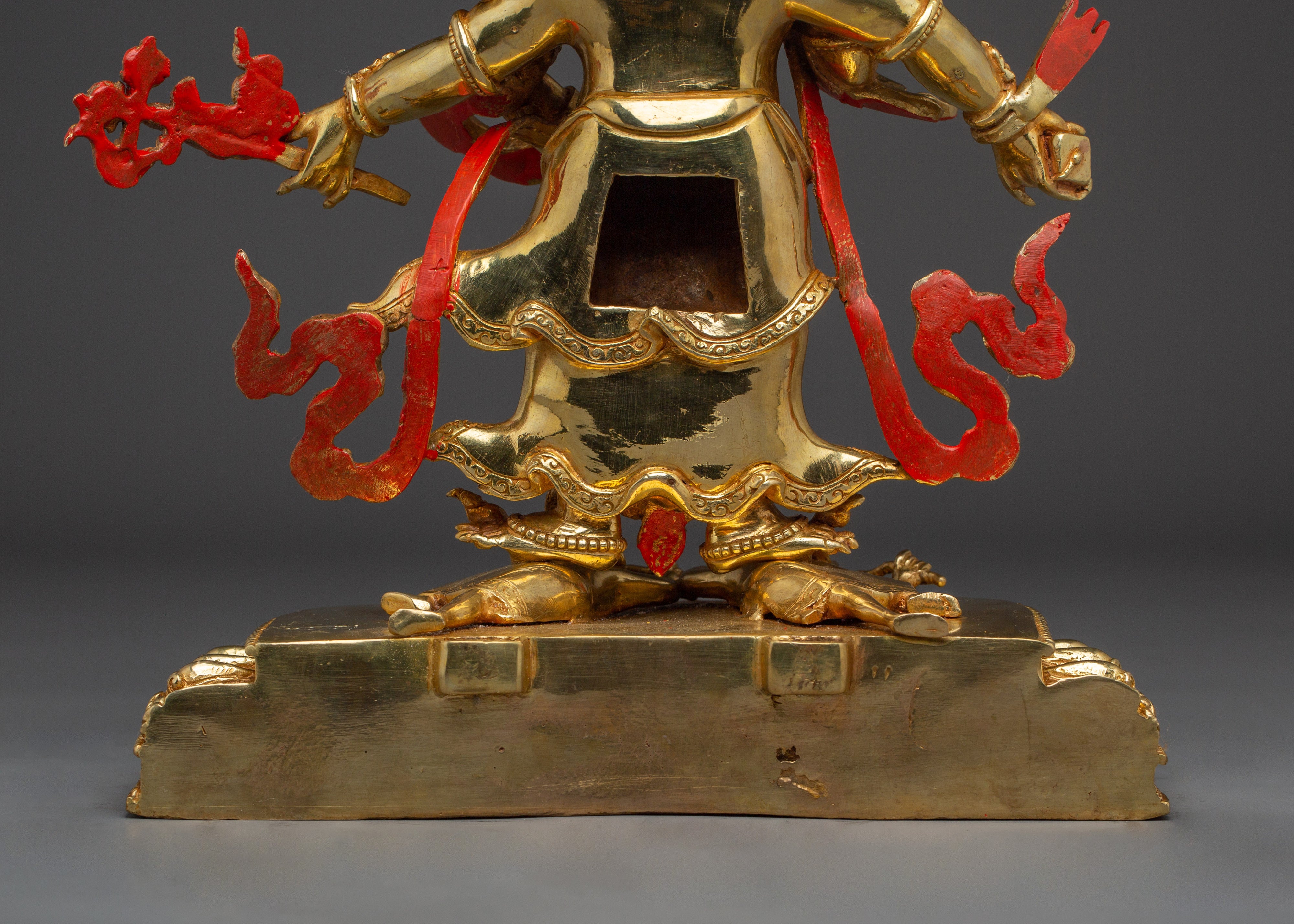 Tibetan Buddhist Deity White Mahakala Statue | Symbol of Prosperity