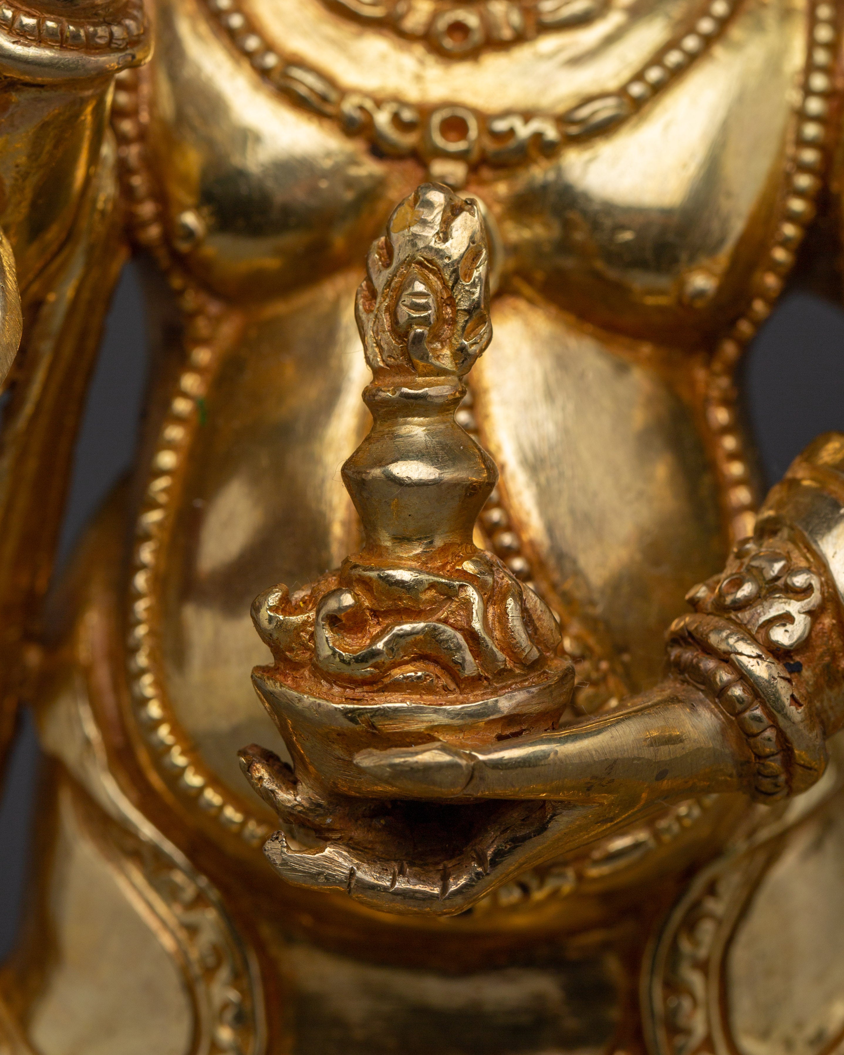 Tibetan Buddhist Deity White Mahakala Statue | Symbol of Prosperity