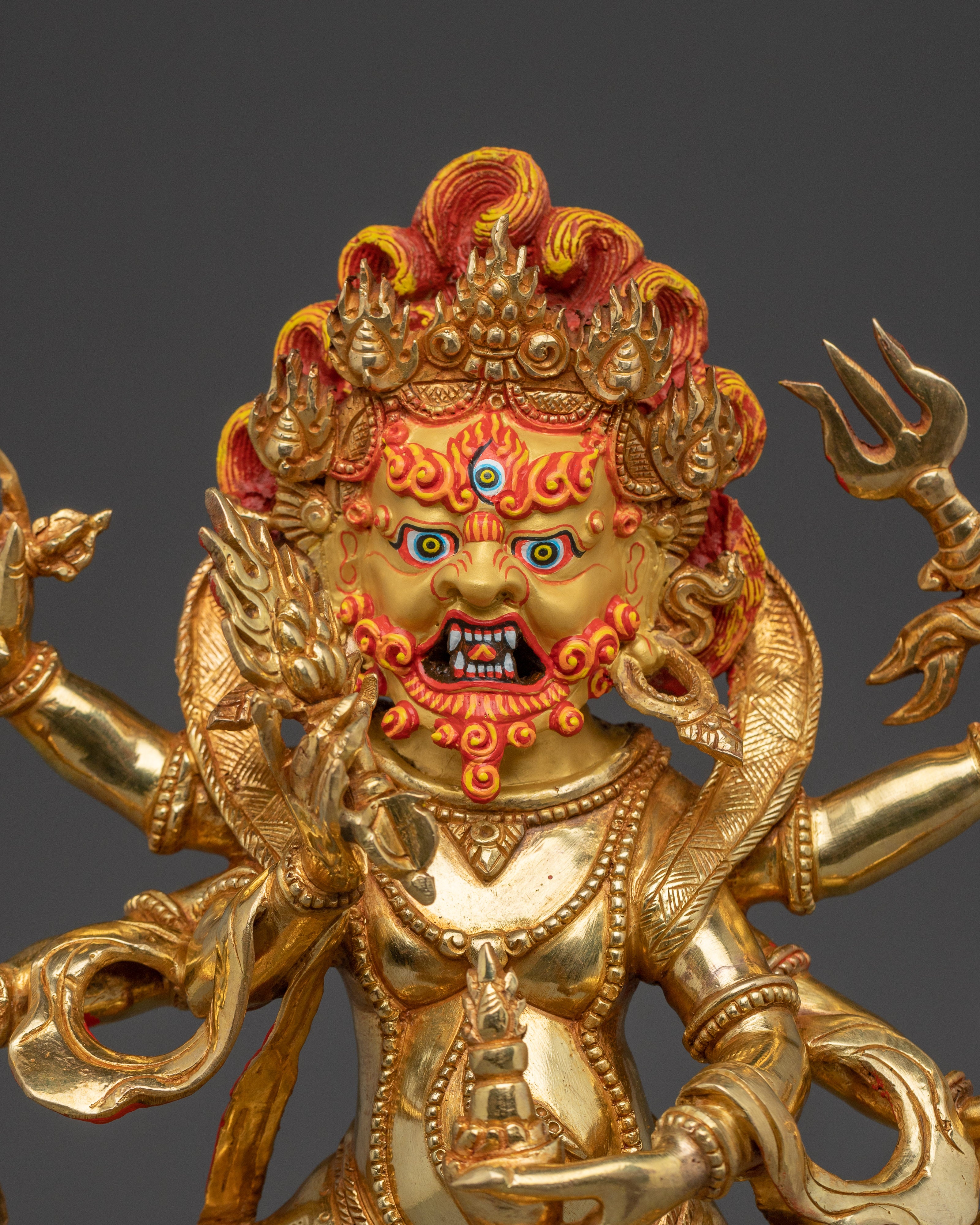 Fierce White Mahakala Statue | Remover of Spiritual Hinderance
