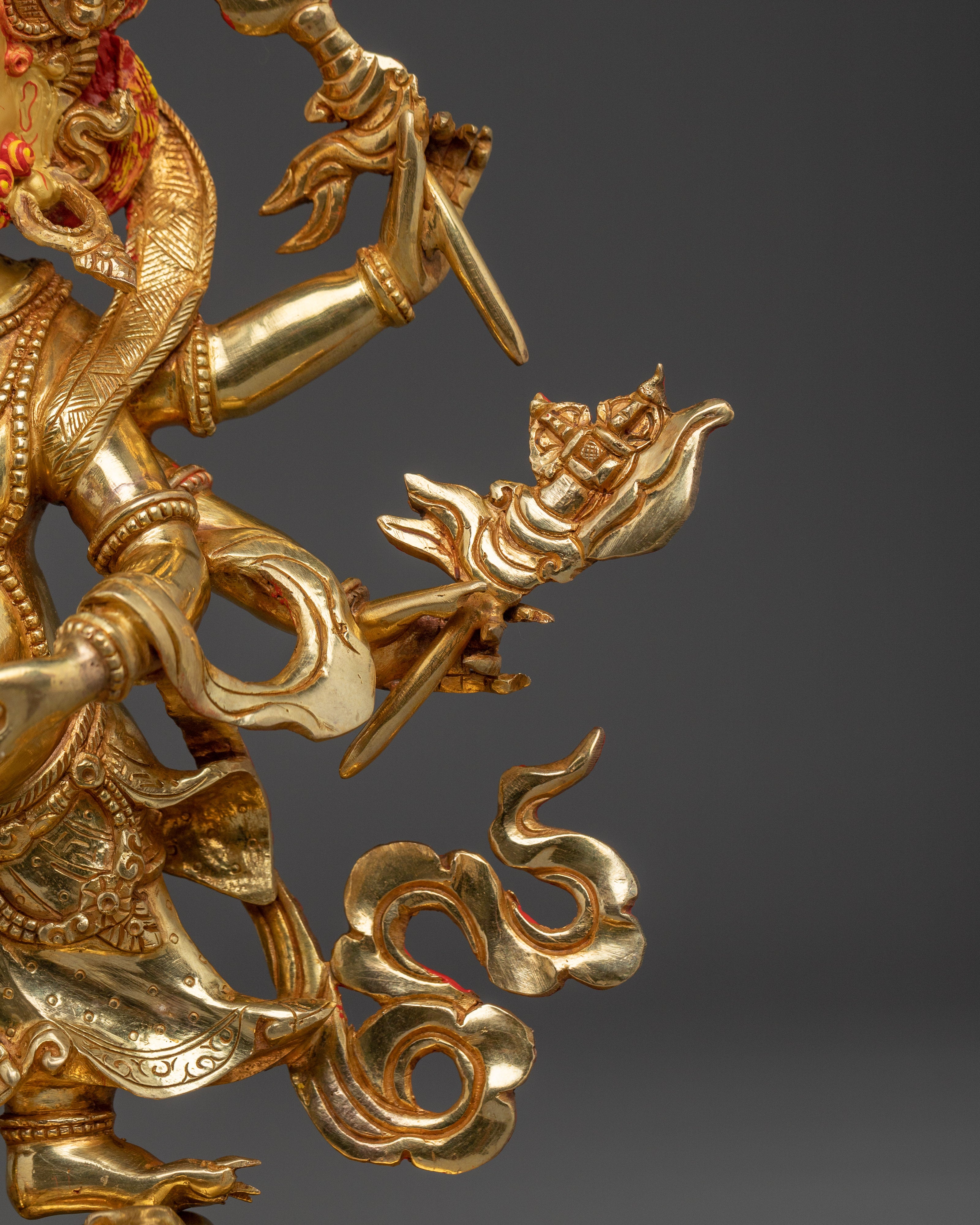 Fierce White Mahakala Statue | Remover of Spiritual Hinderance