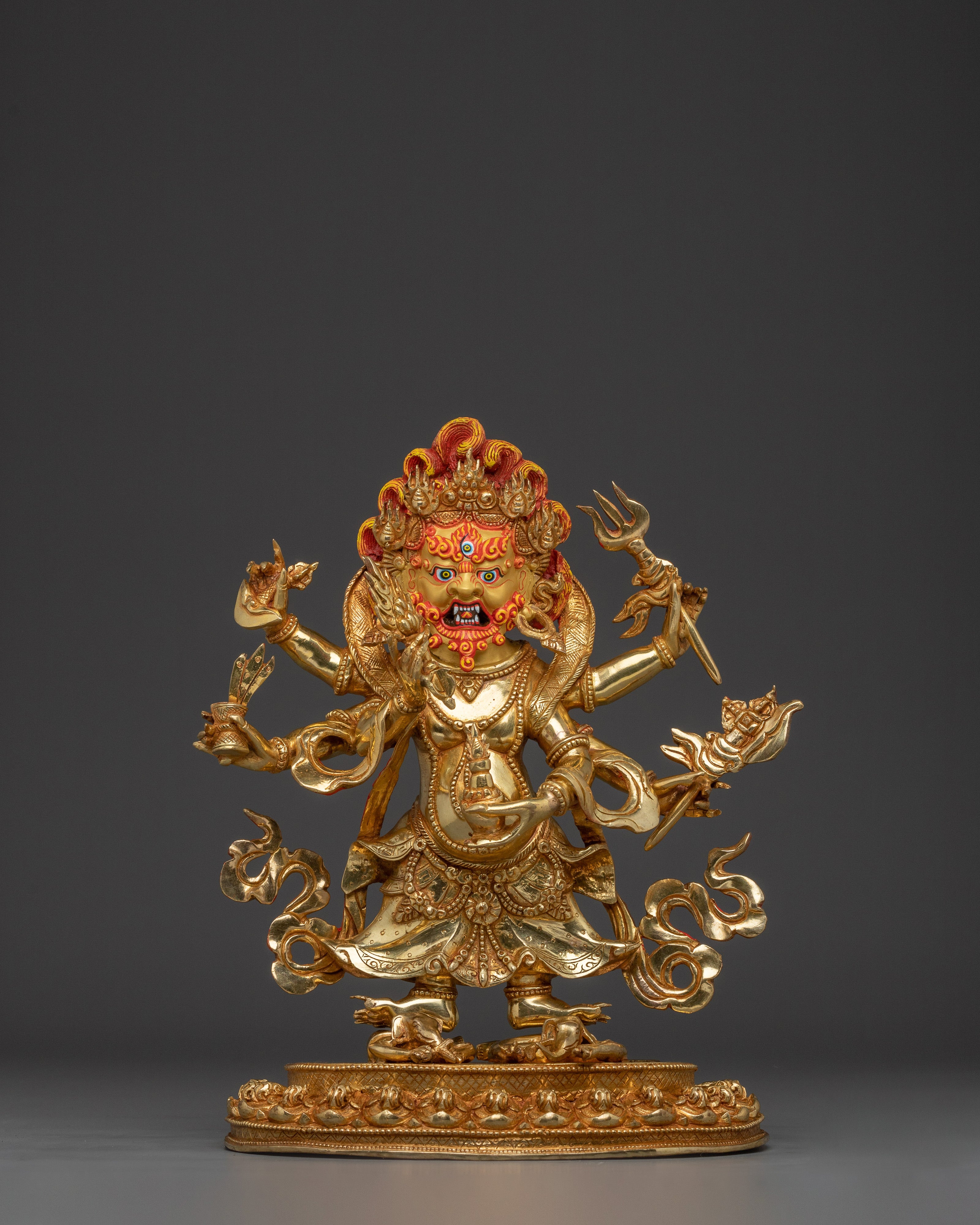 Fierce White Mahakala Statue | Remover of Spiritual Hinderance