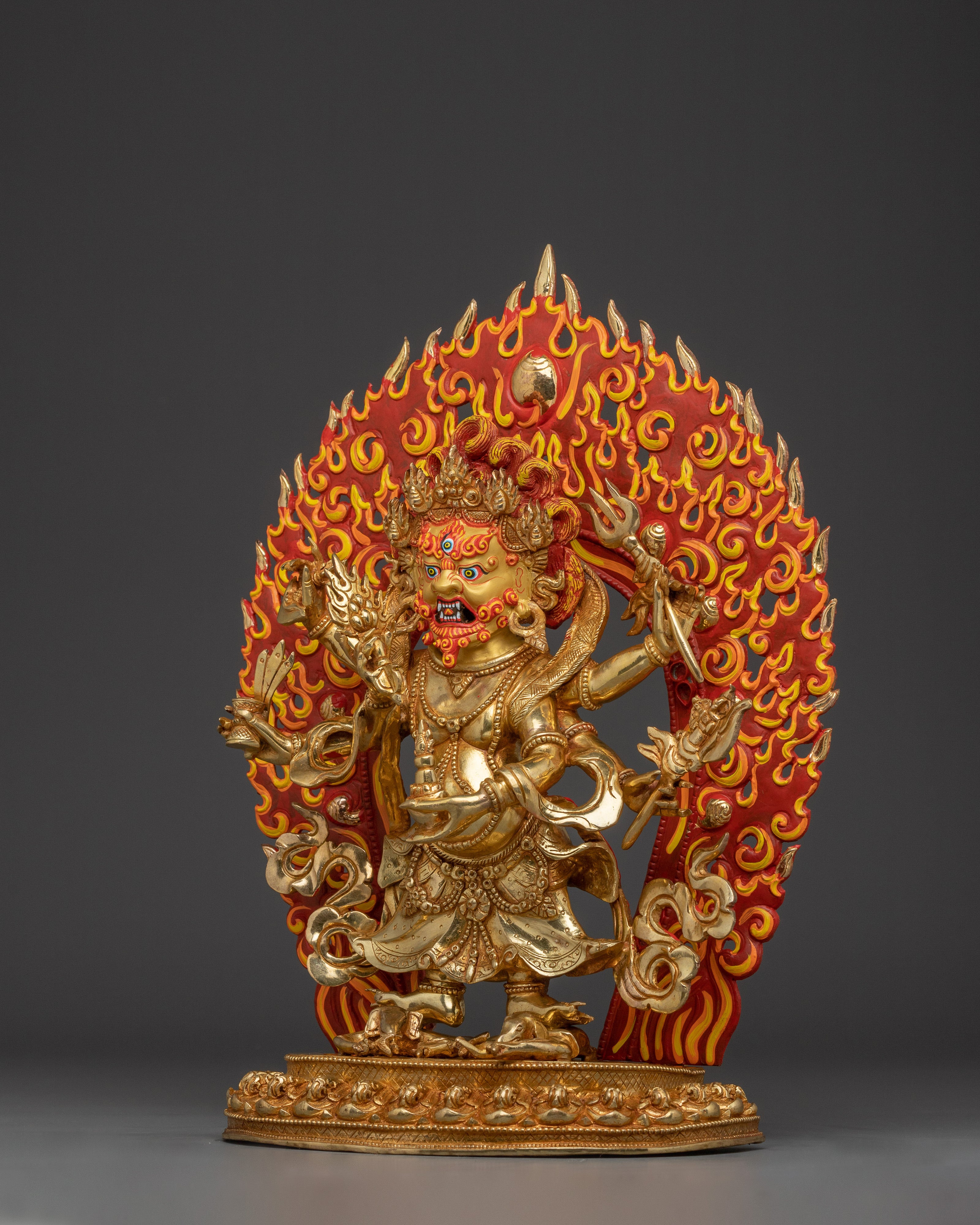 Fierce White Mahakala Statue | Remover of Spiritual Hinderance
