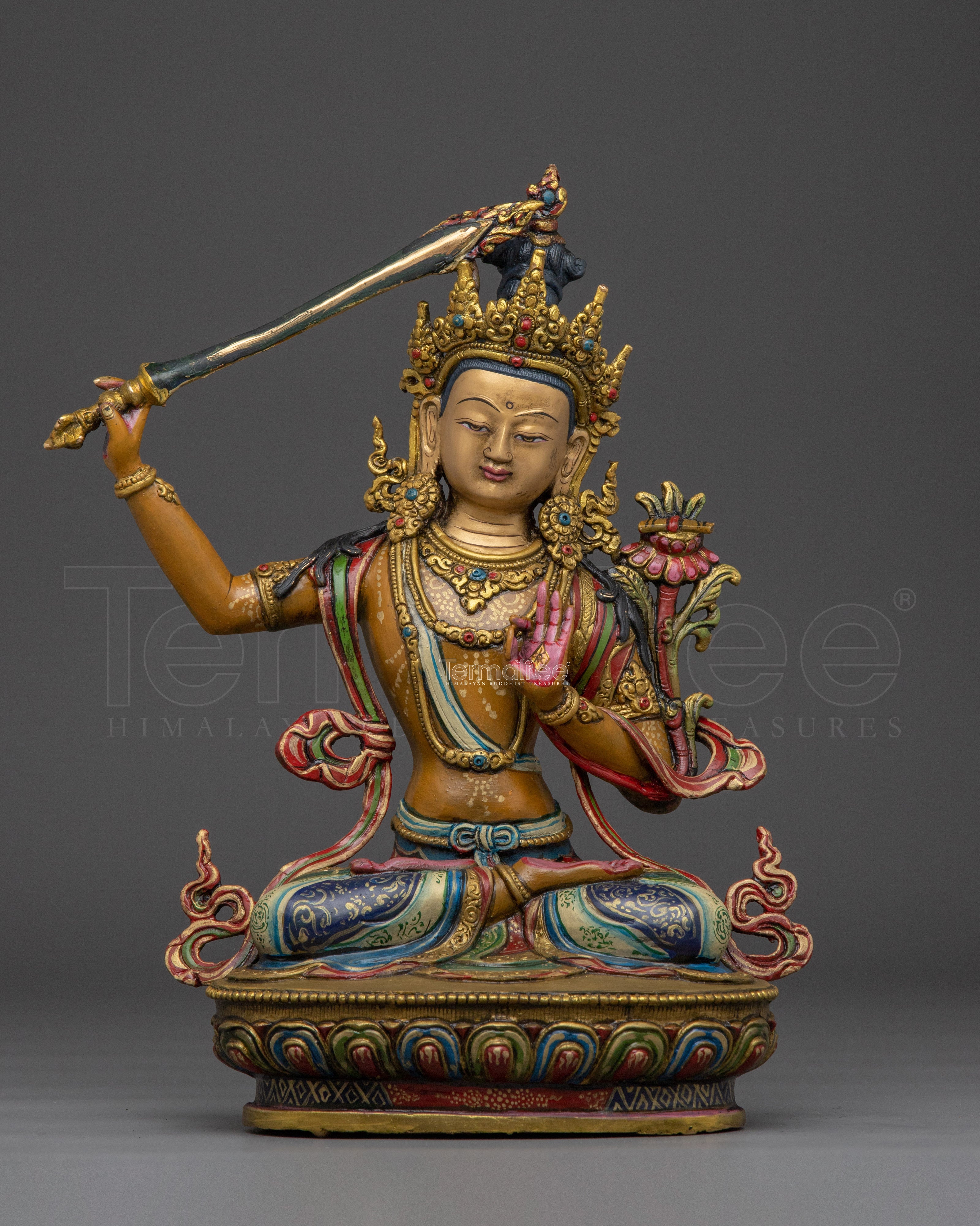Decorative Manjushri Statue | Wisdom Bodhisattva Manjughosa
