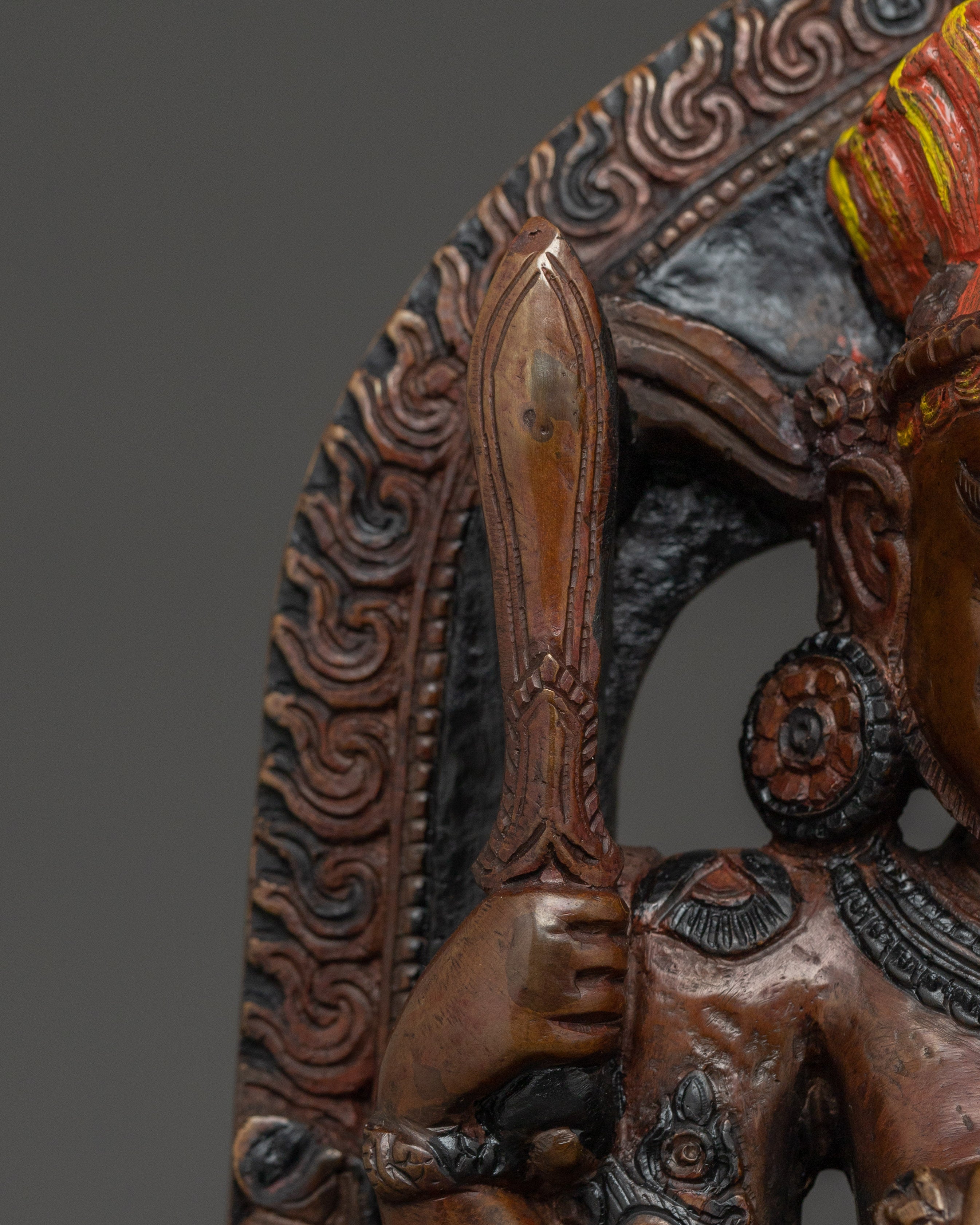 Fierce Mahakala Oxidized Statue | Tibetan Buddhist Deity