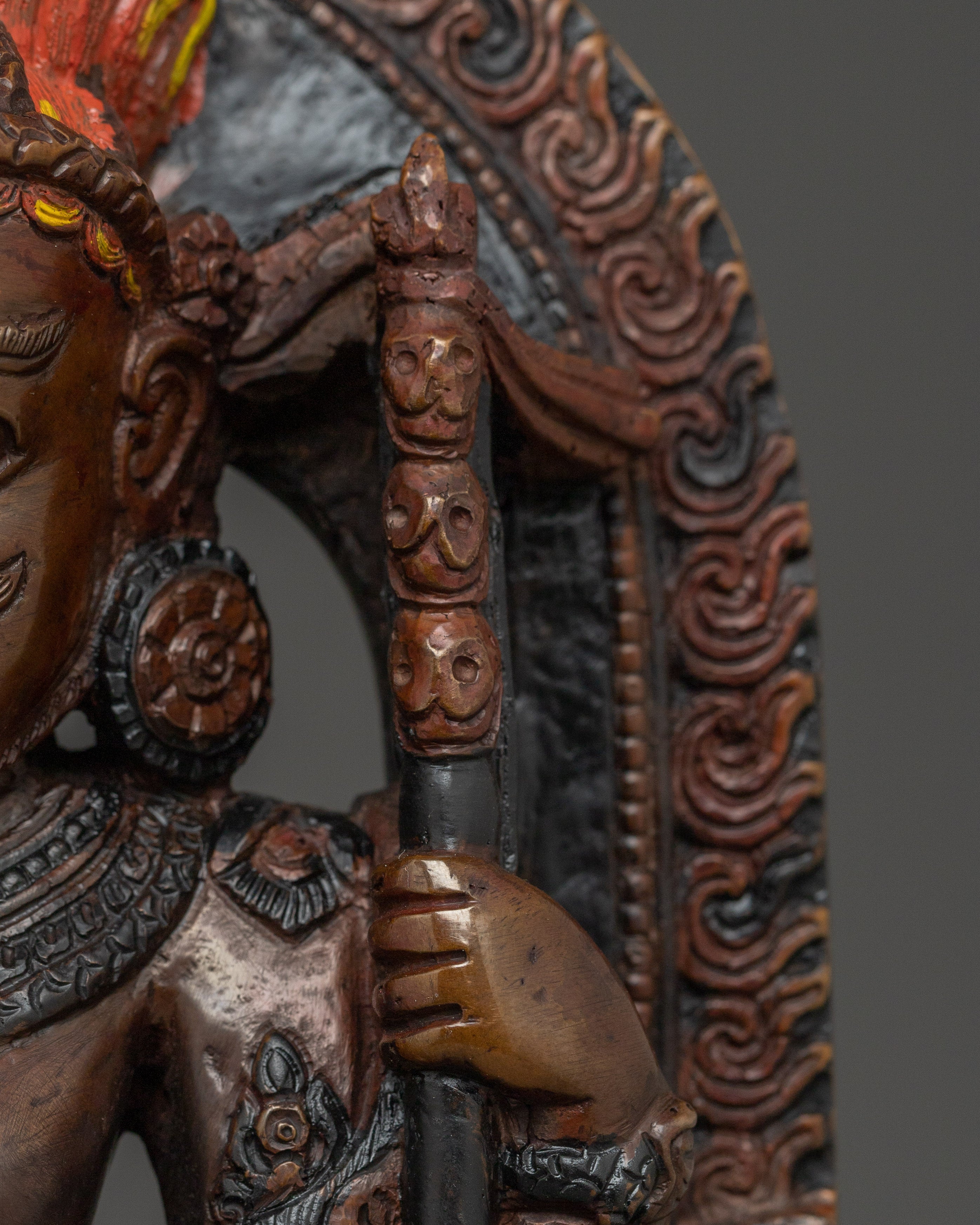 Fierce Mahakala Oxidized Statue | Tibetan Buddhist Deity