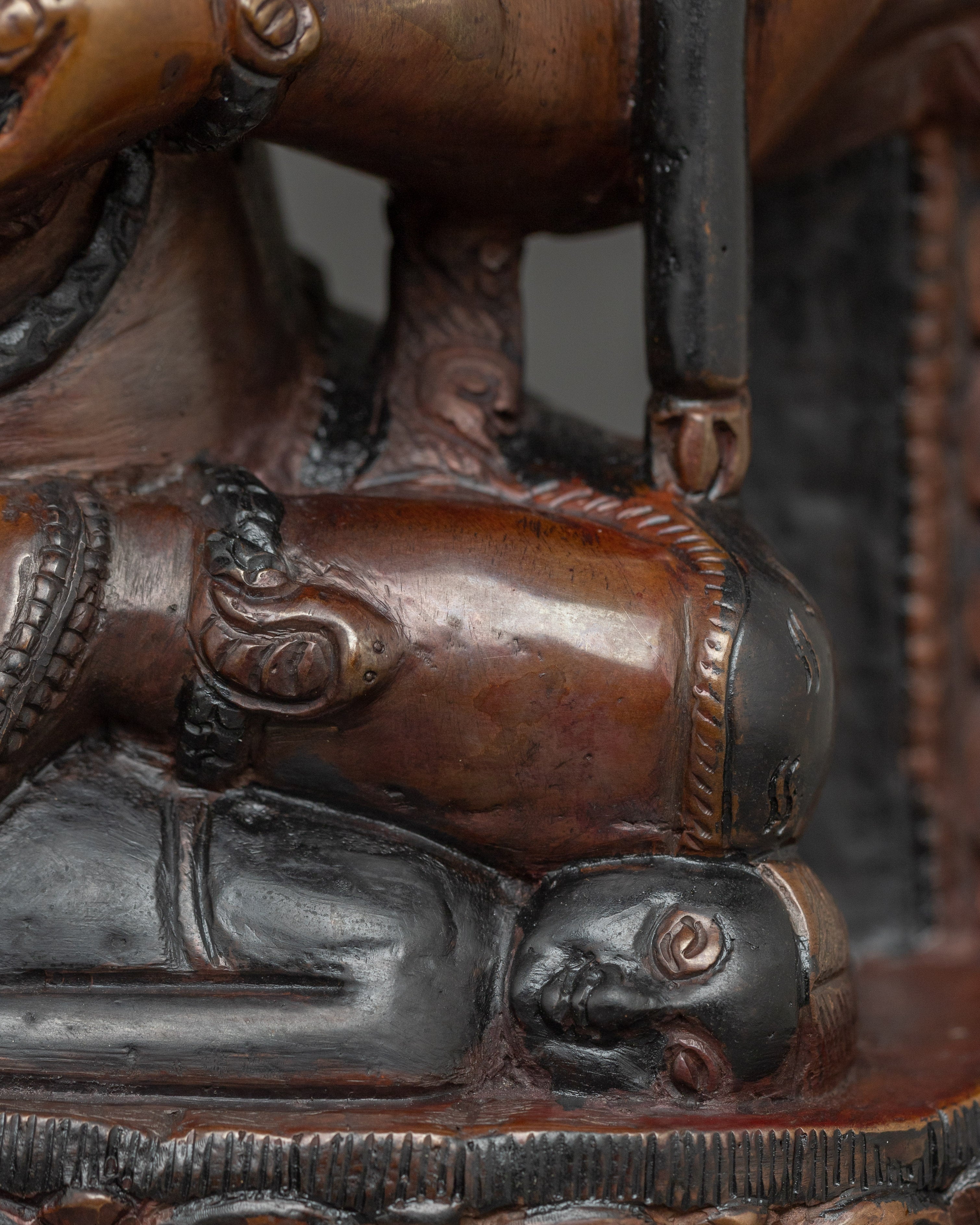 Fierce Mahakala Oxidized Statue | Tibetan Buddhist Deity