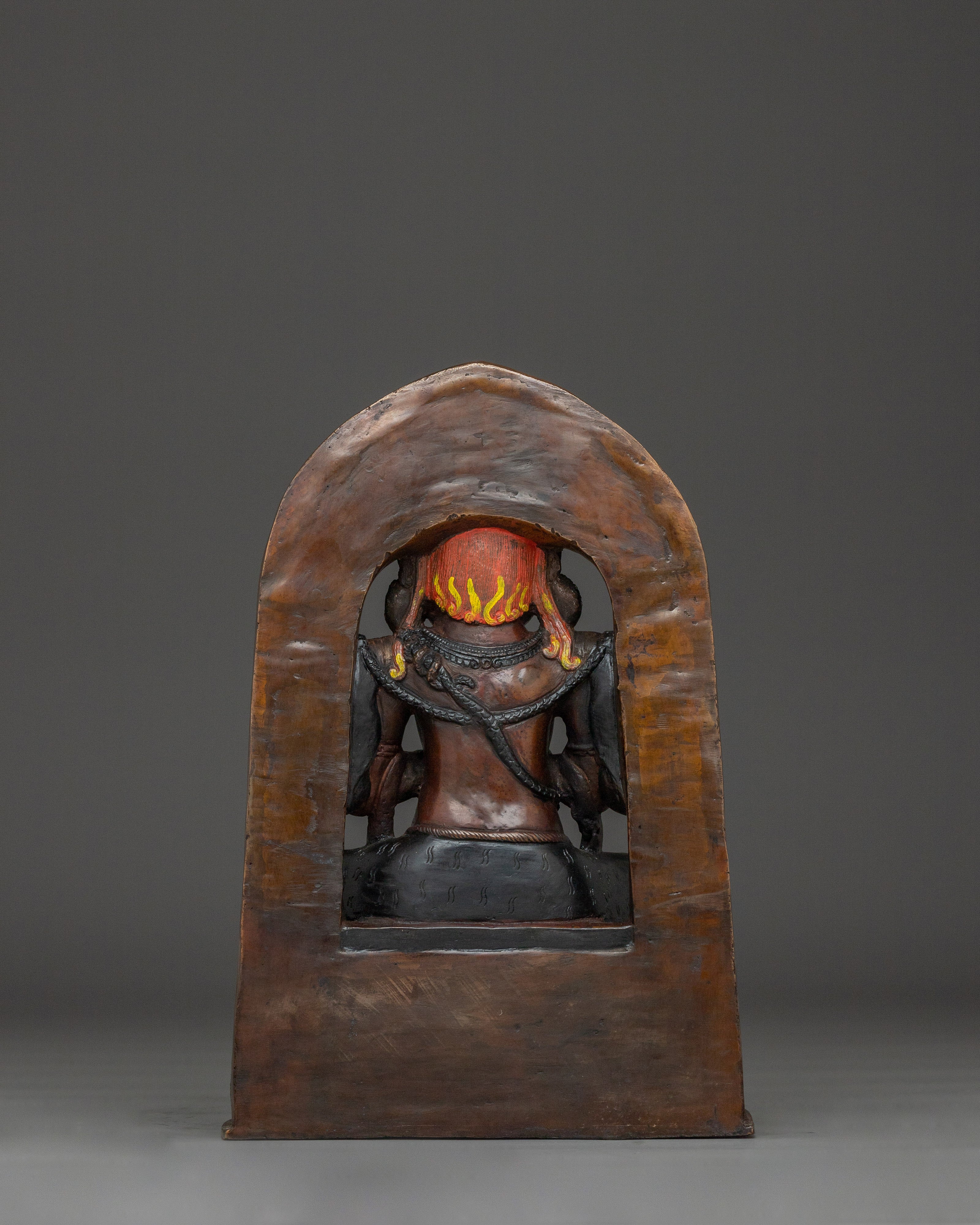 Fierce Mahakala Oxidized Statue | Tibetan Buddhist Deity