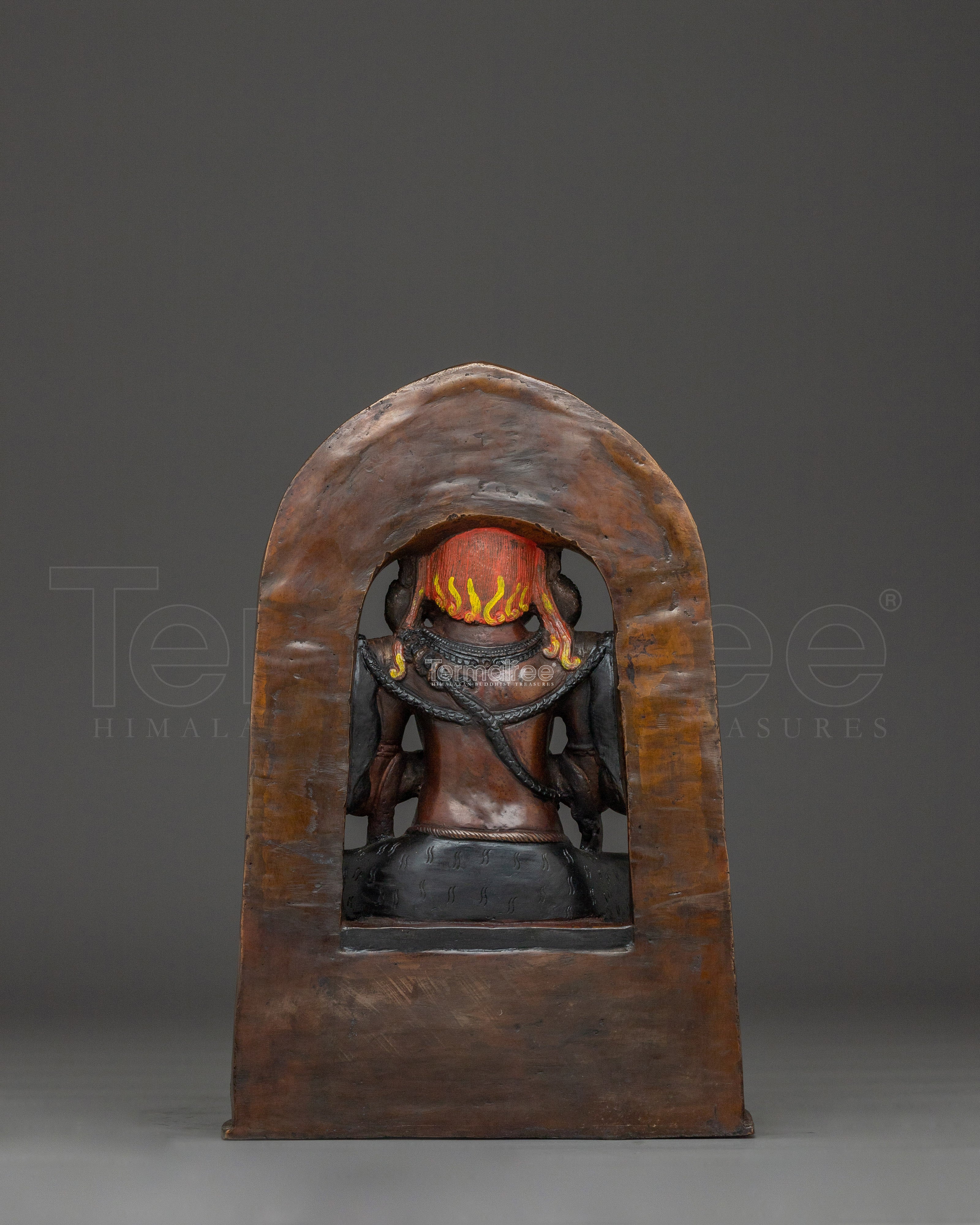 Fierce Mahakala Oxidized Statue | Tibetan Buddhist Deity