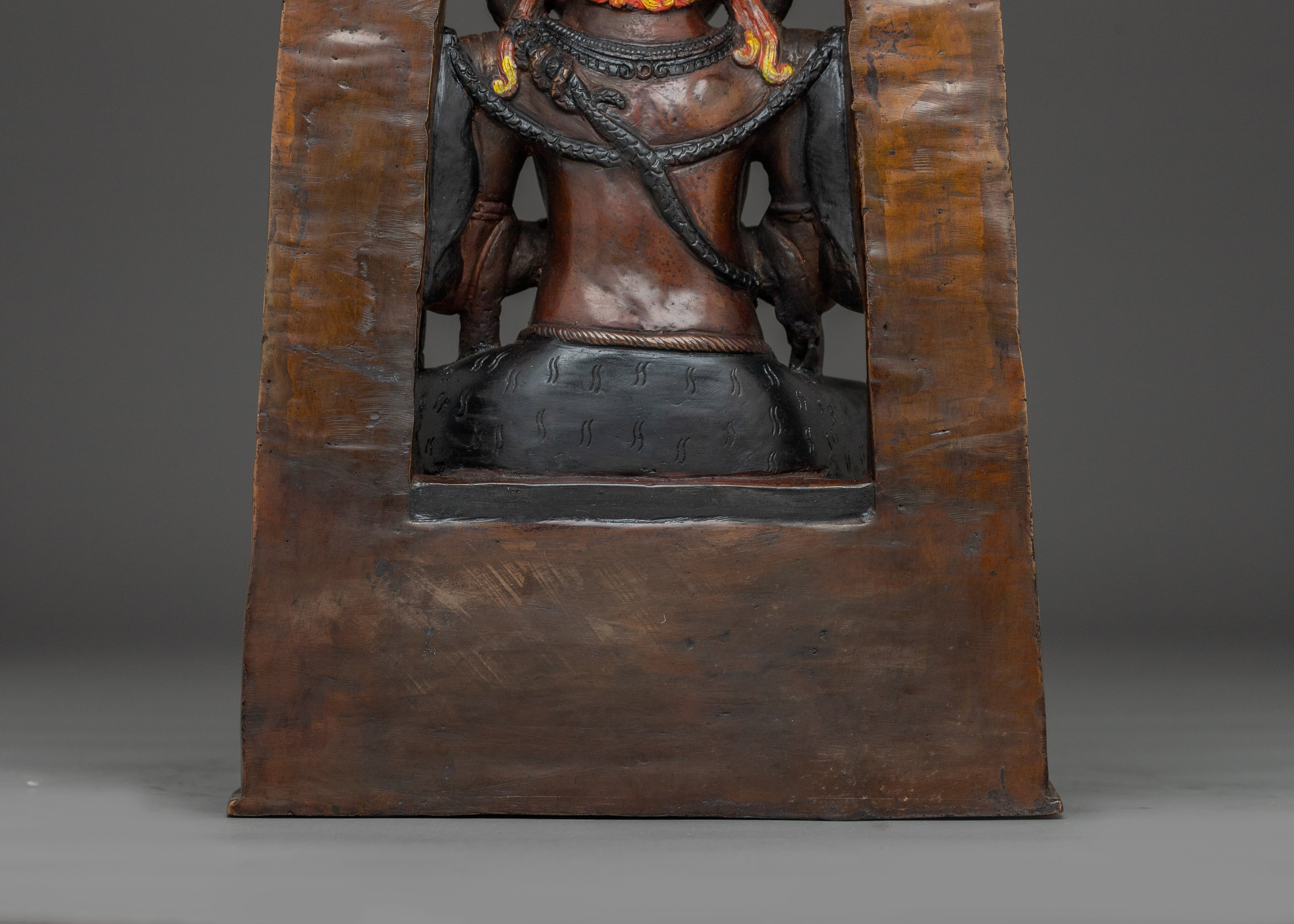 Fierce Mahakala Oxidized Statue | Tibetan Buddhist Deity