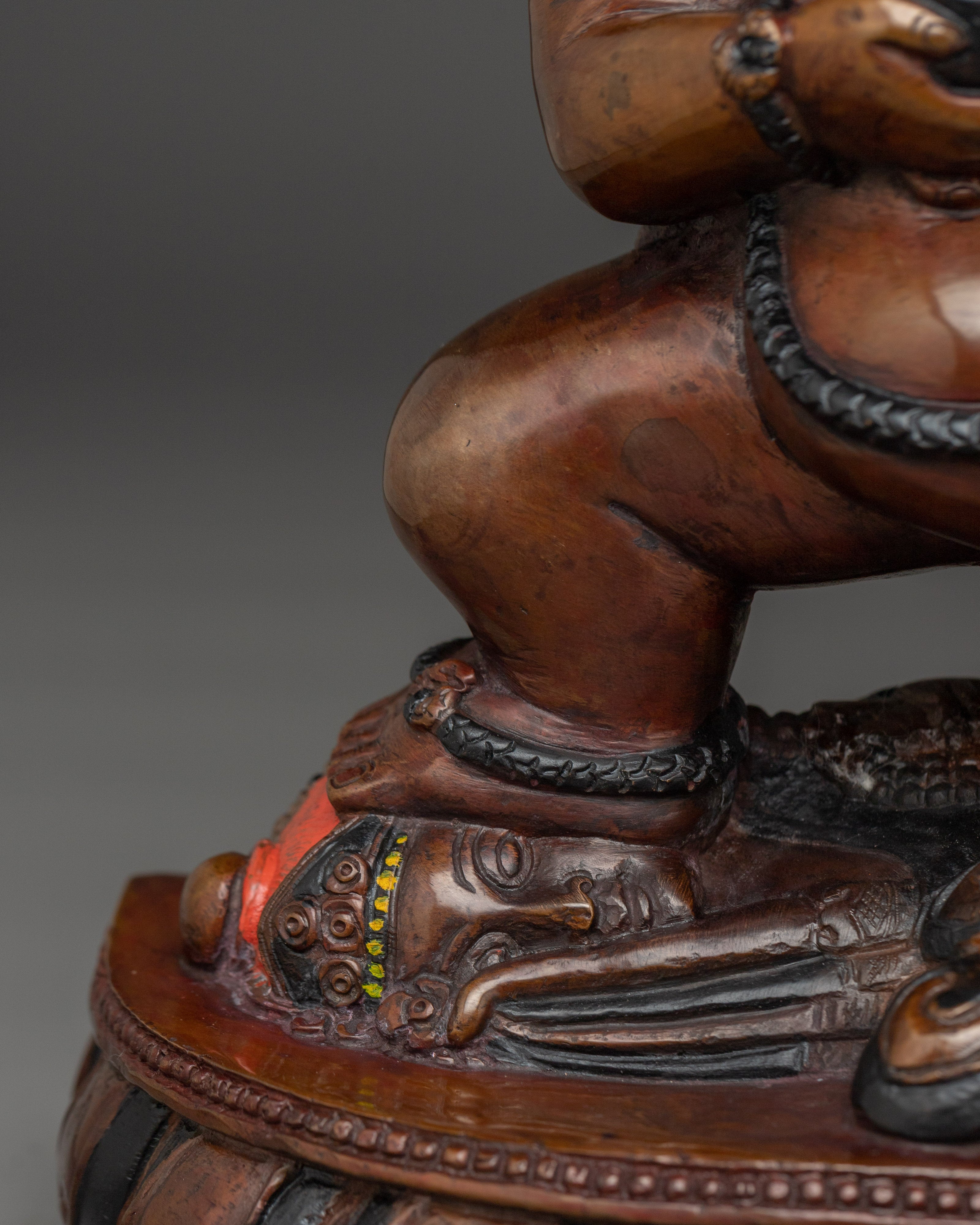Wealth Deity Black Dzambhala Statue | Tibetan Buddhist Wealth Icon