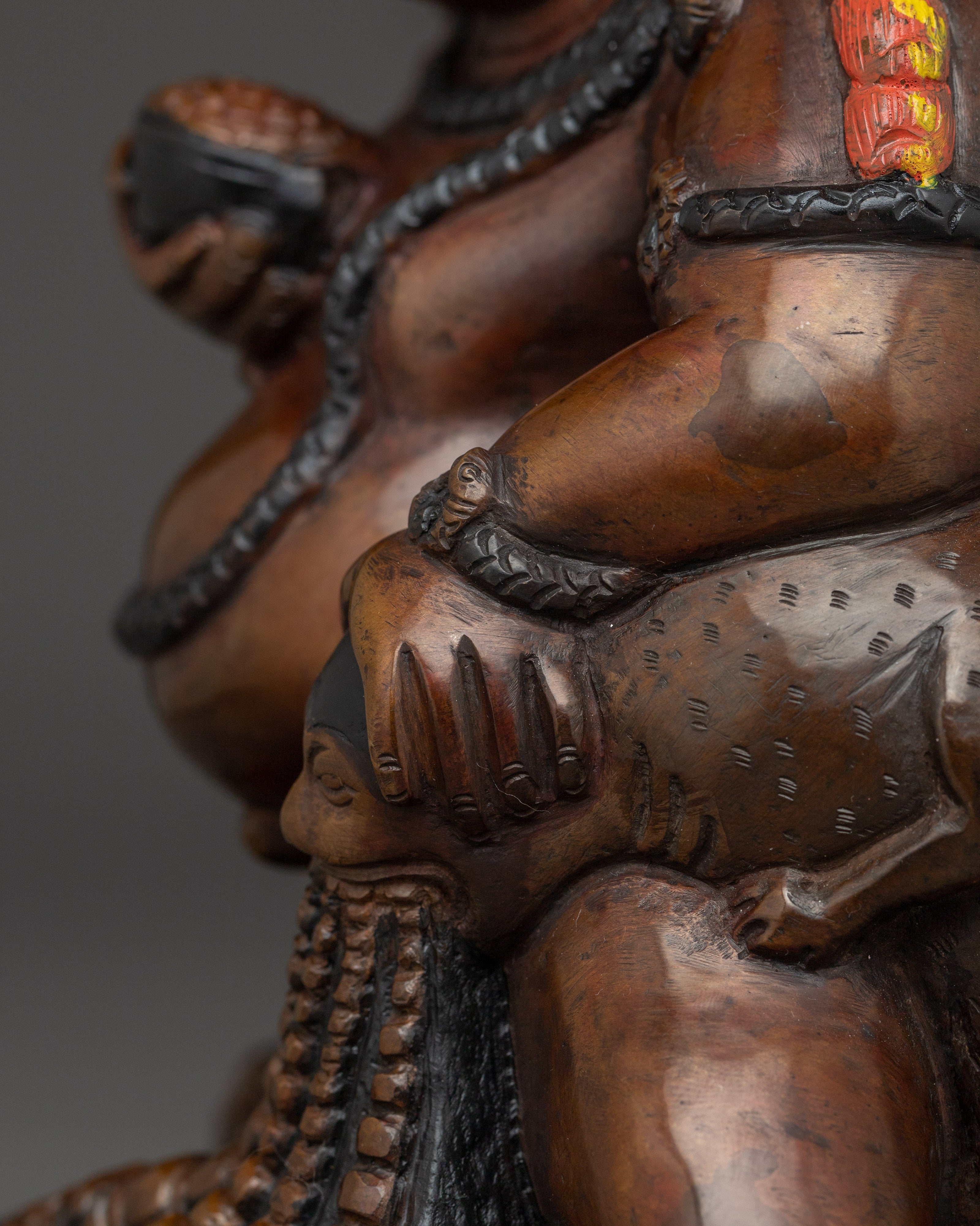 Wealth Deity Black Dzambhala Statue | Tibetan Buddhist Wealth Icon