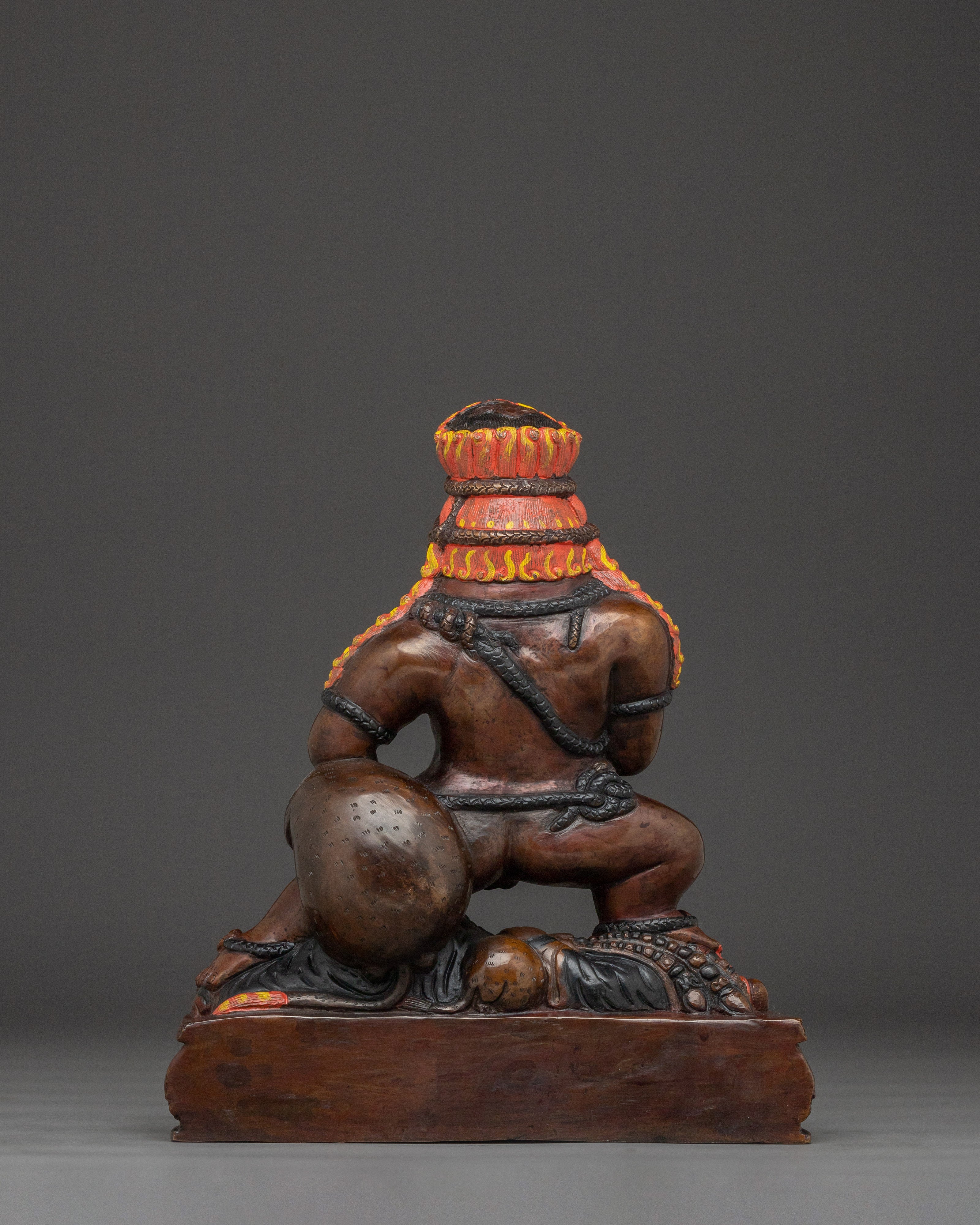 Wealth Deity Black Dzambhala Statue | Tibetan Buddhist Wealth Icon