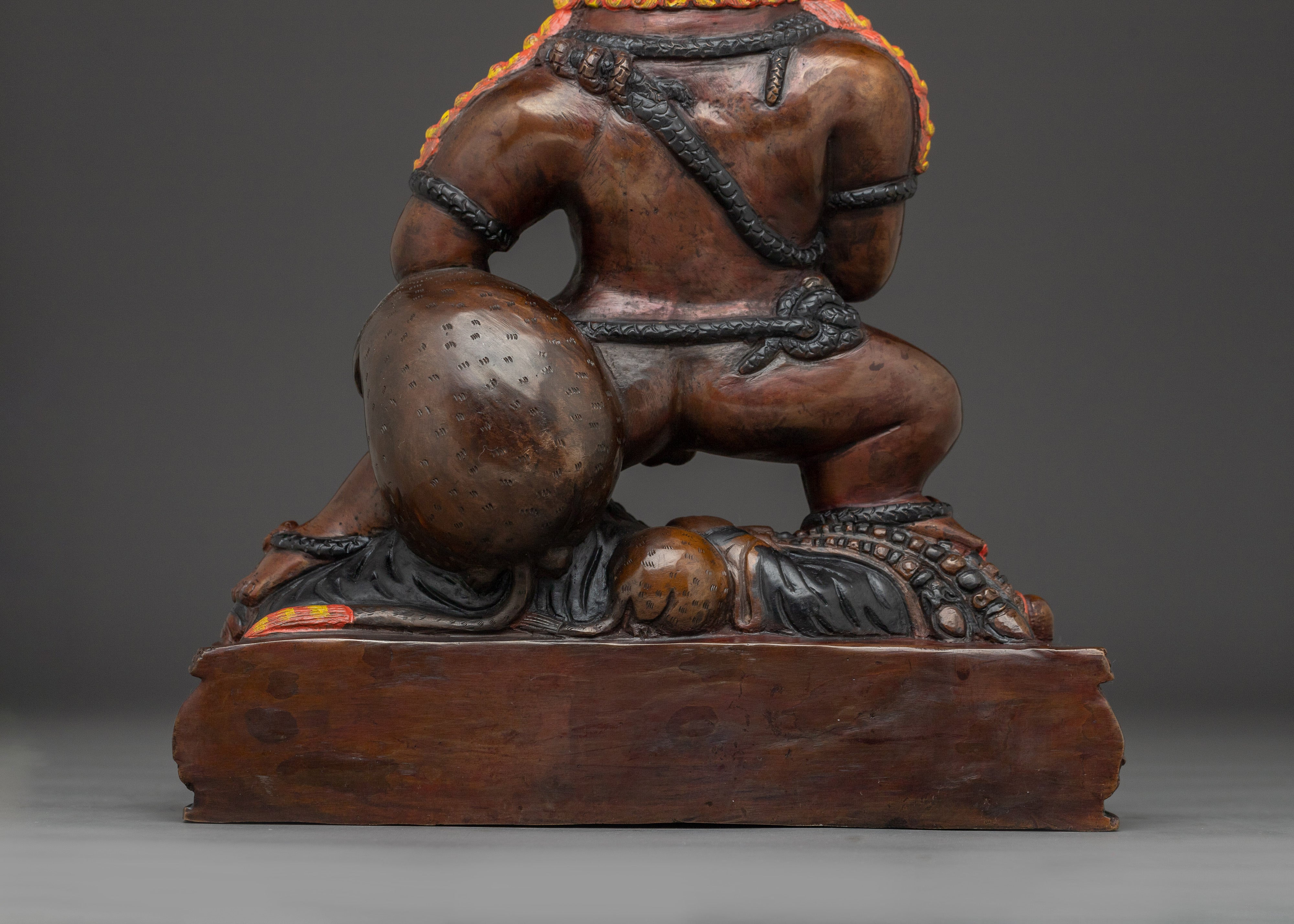 Wealth Deity Black Dzambhala Statue | Tibetan Buddhist Wealth Icon