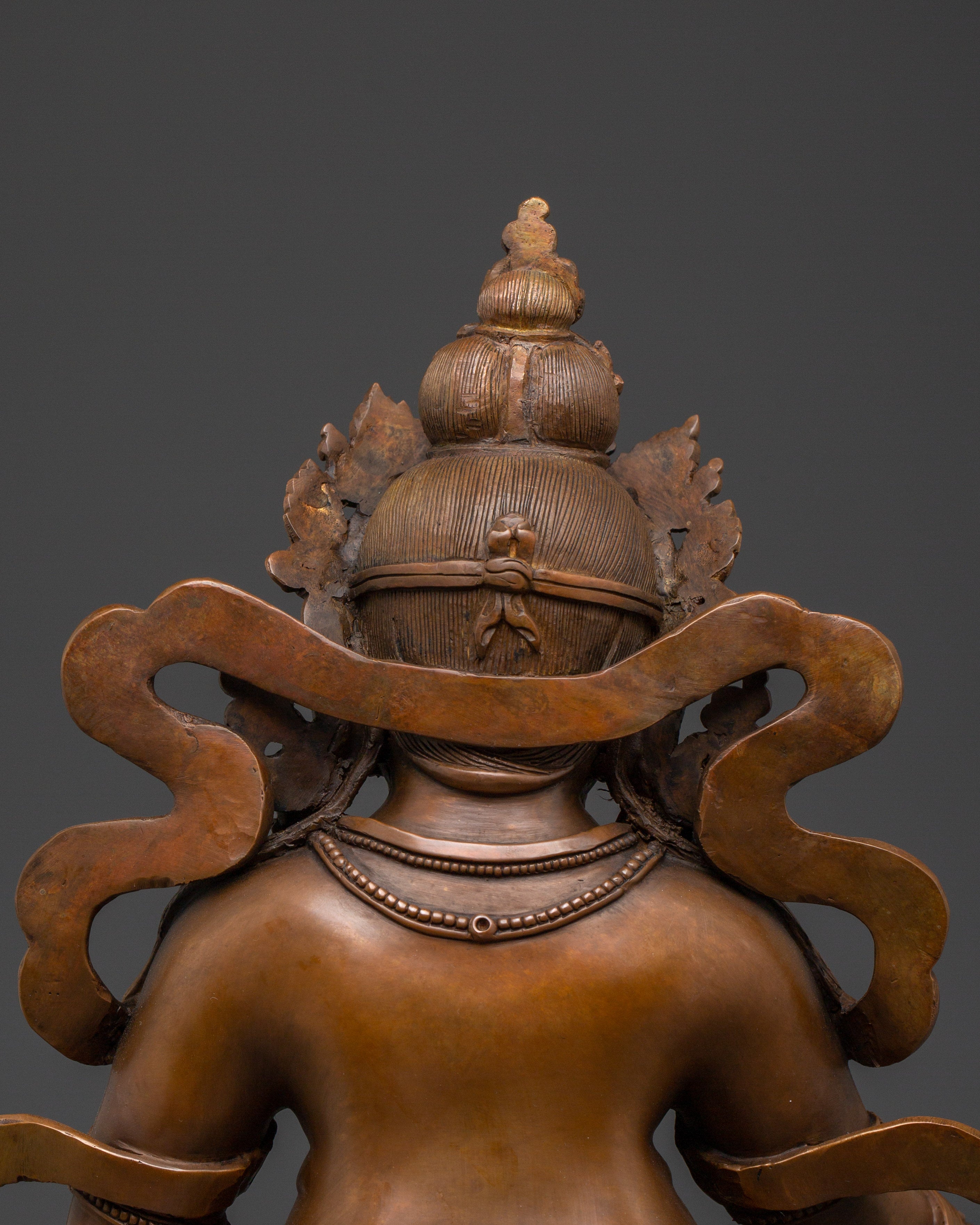 Oxidized Dzambhala Wealth Deity Statue | Guardian of Treasure