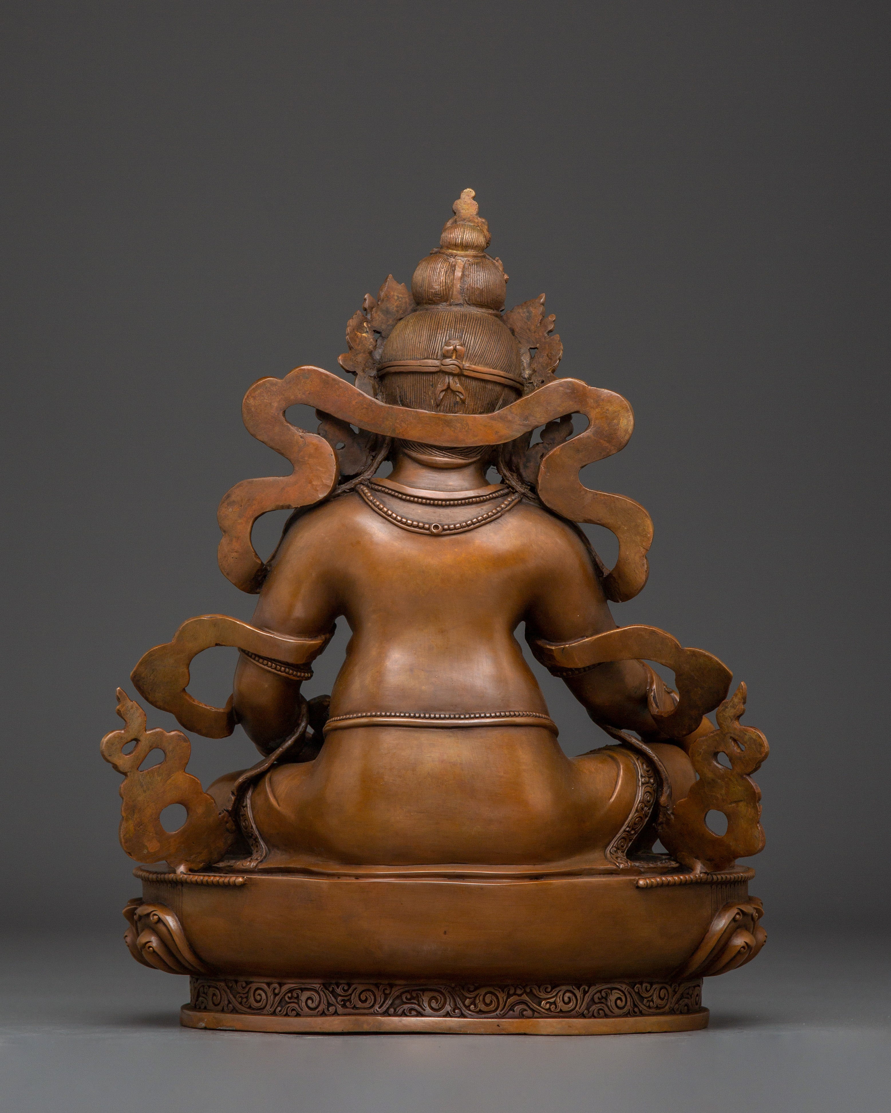 Oxidized Dzambhala Wealth Deity Statue | Guardian of Treasure