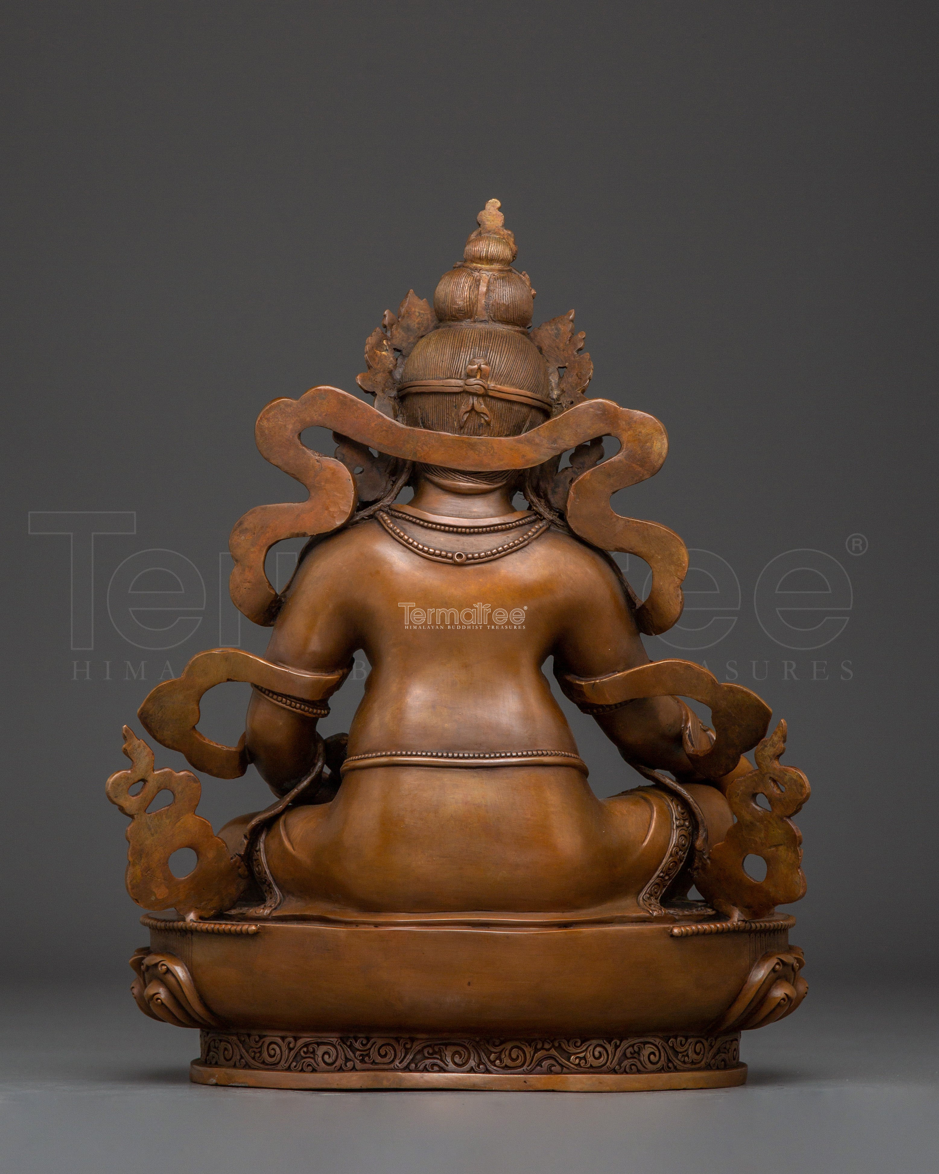 Oxidized Dzambhala Wealth Deity Statue | Guardian of Treasure