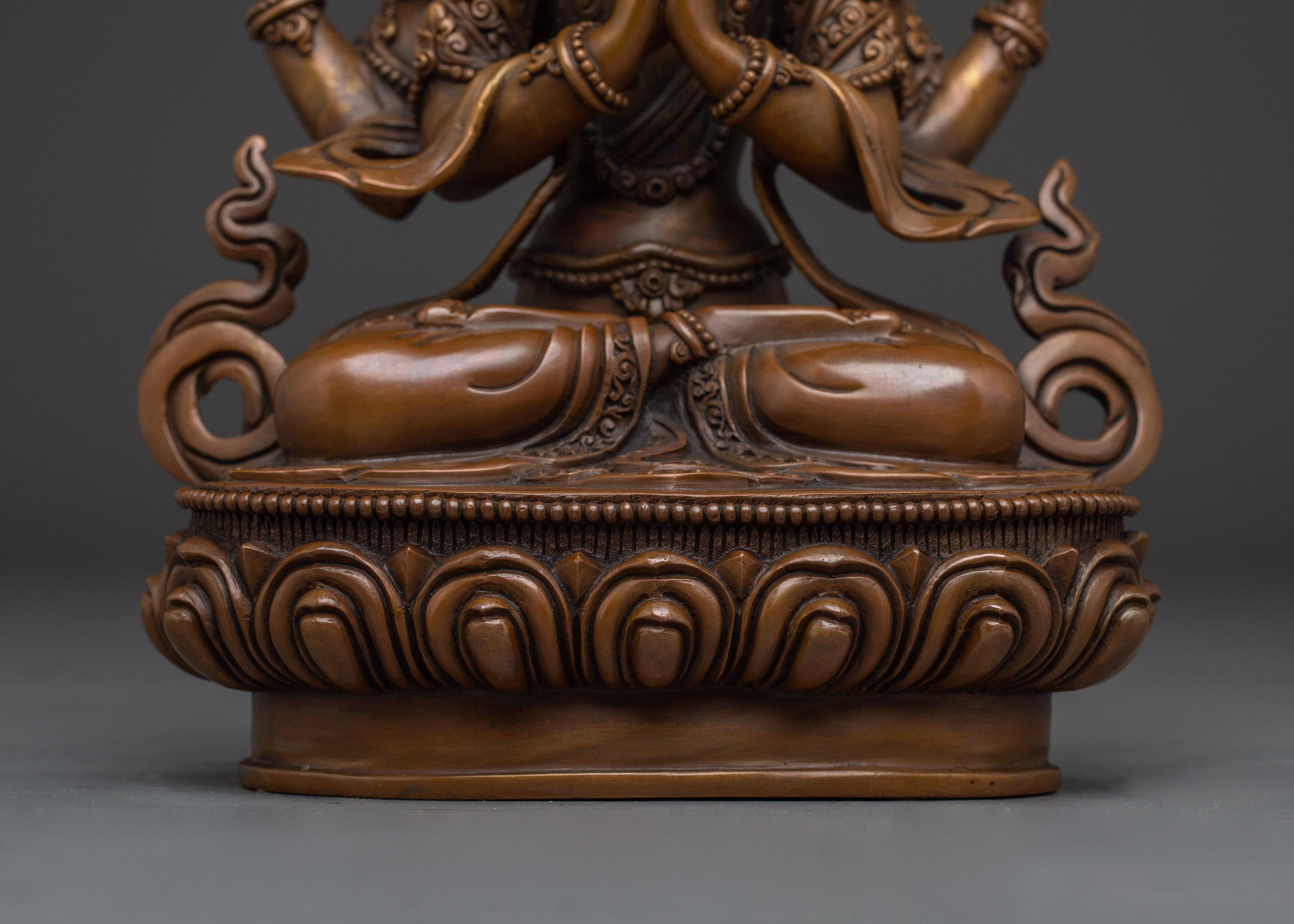 Divine Bodhisattva Chenrezig Statue | Avalokiteshvara - Embodiment of Compassion