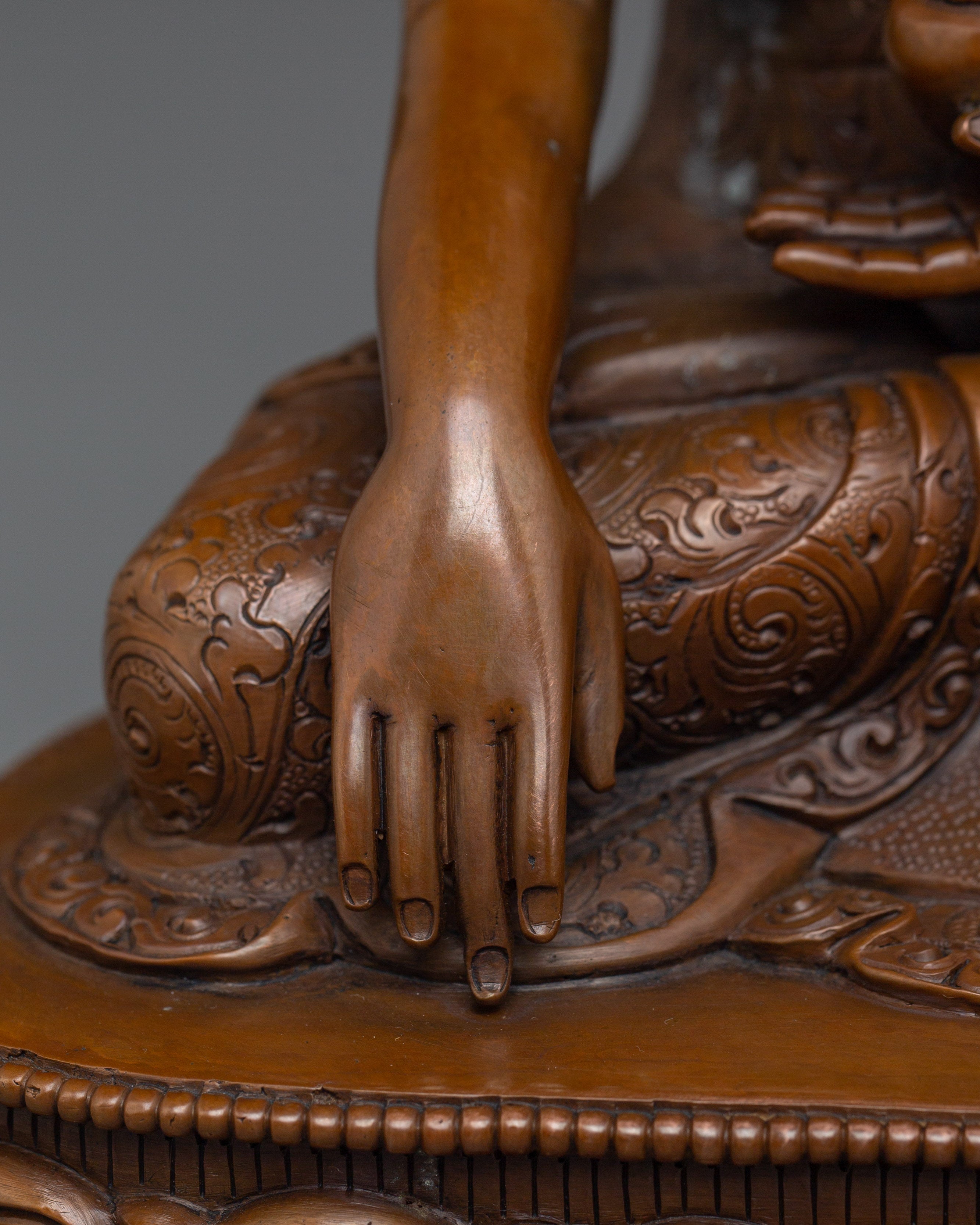 Handcrafted Tibetan Art of Shakyamuni Buddha Statue for Dharma and Altar Decor