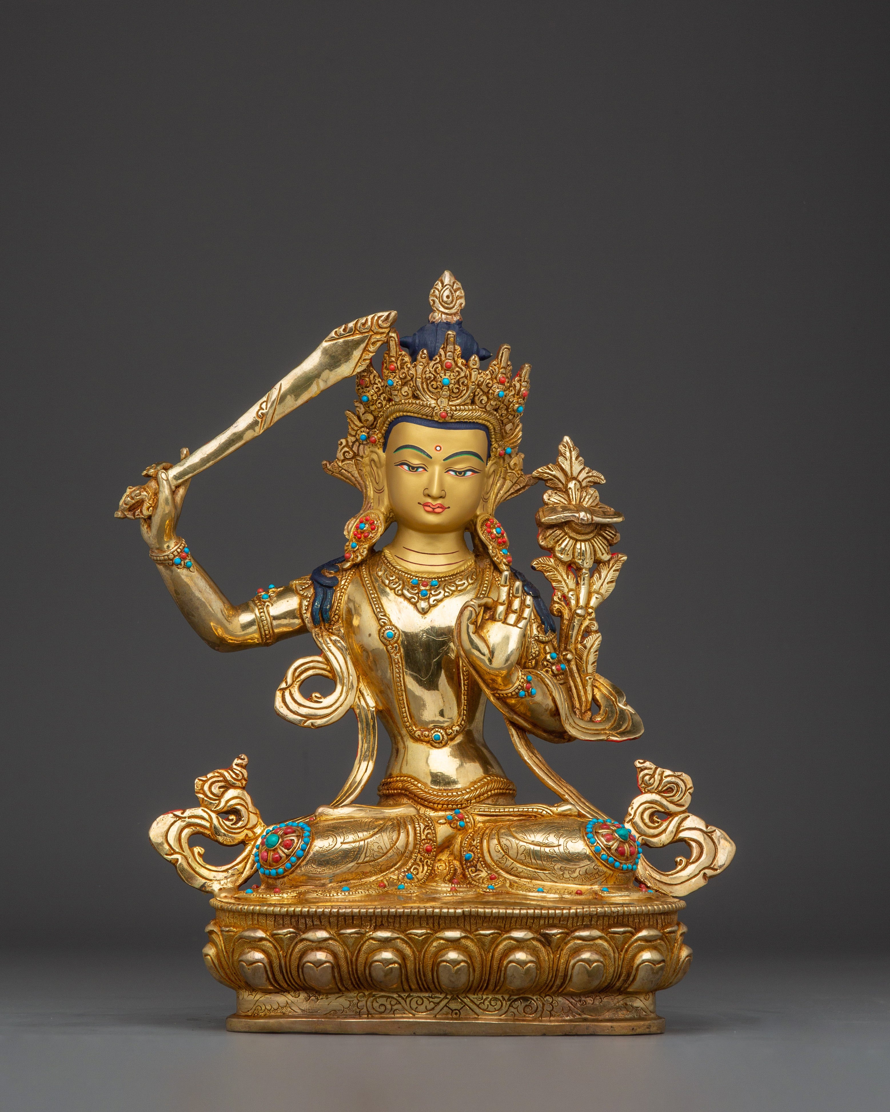 Nepalese Artwork of Manjushri | Embodiment of Divine Wisdom