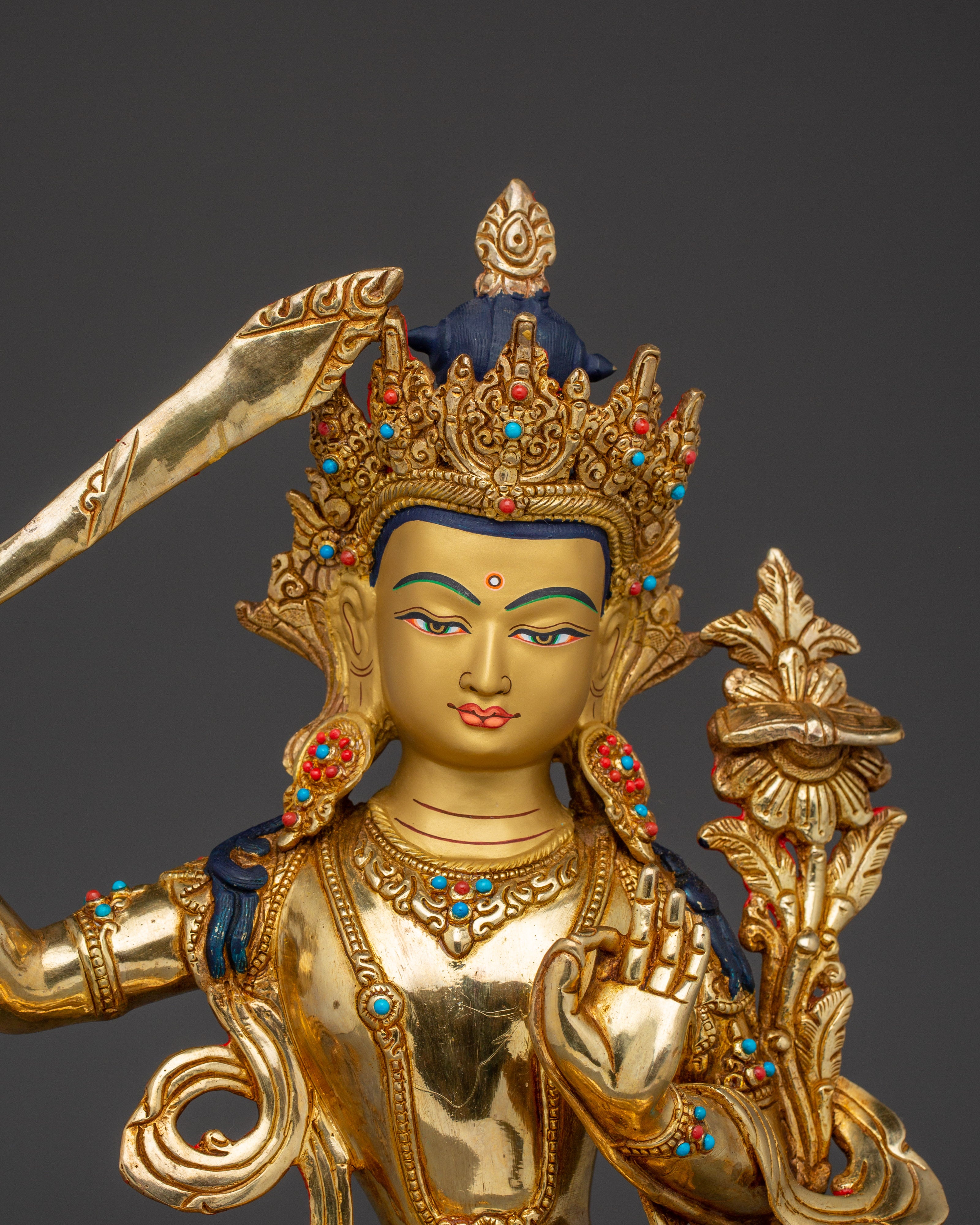 Nepalese Artwork of Manjushri | Embodiment of Divine Wisdom