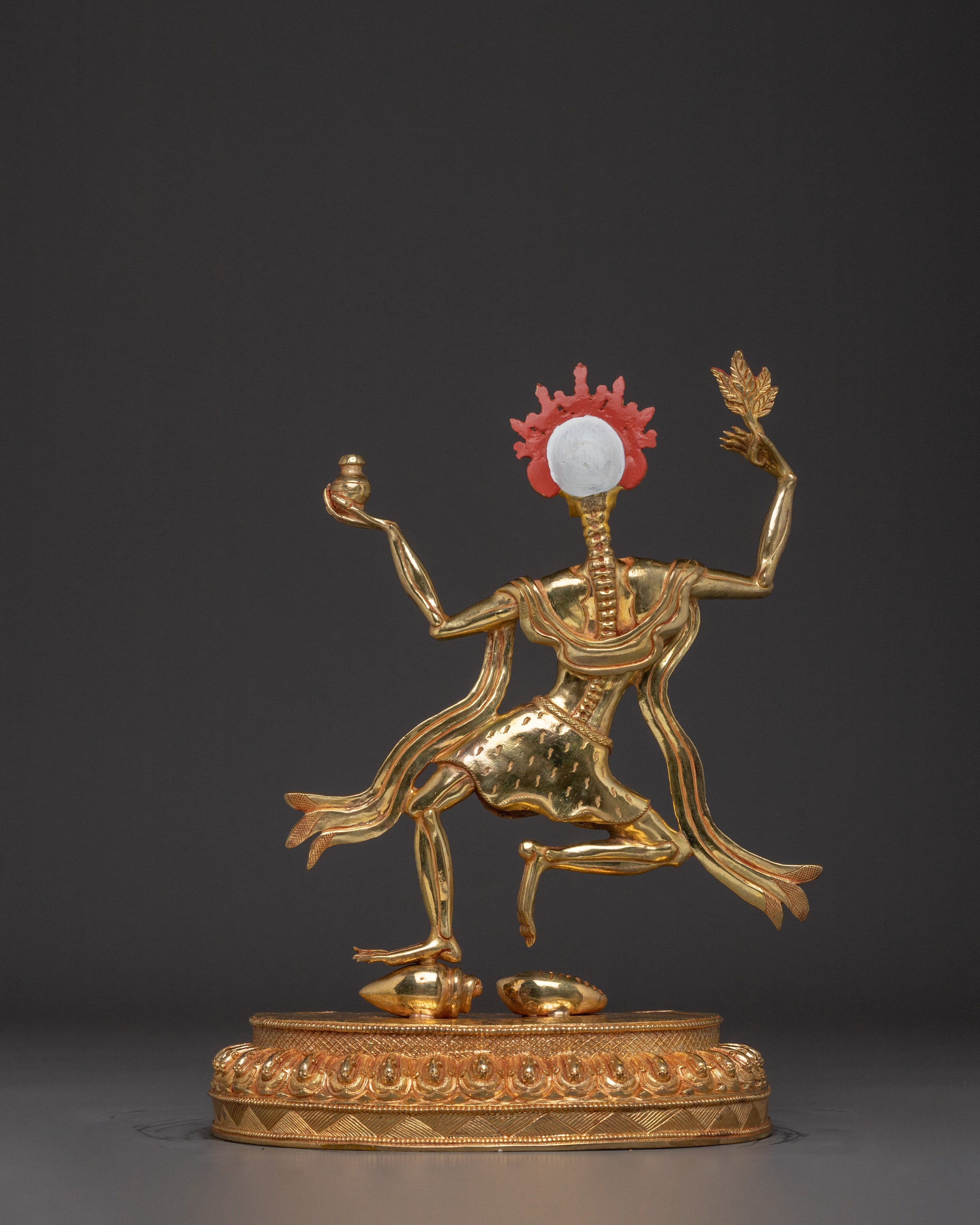 Skeleton Deity Chitipati Statue | Tantric Guardian from Tibetan Buddhism