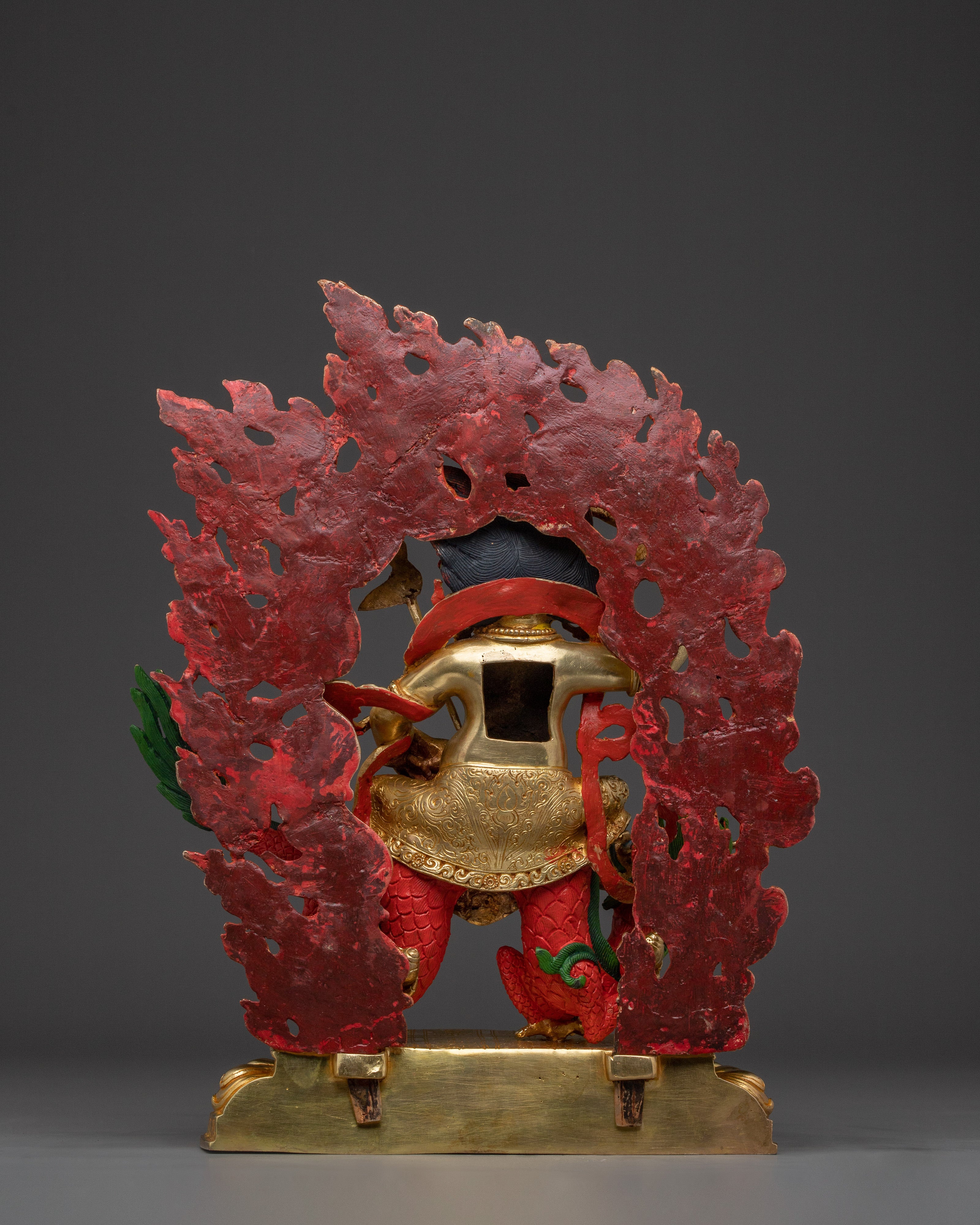 Handcrafted White Dzambhala Sculpture | Prosperity Deity