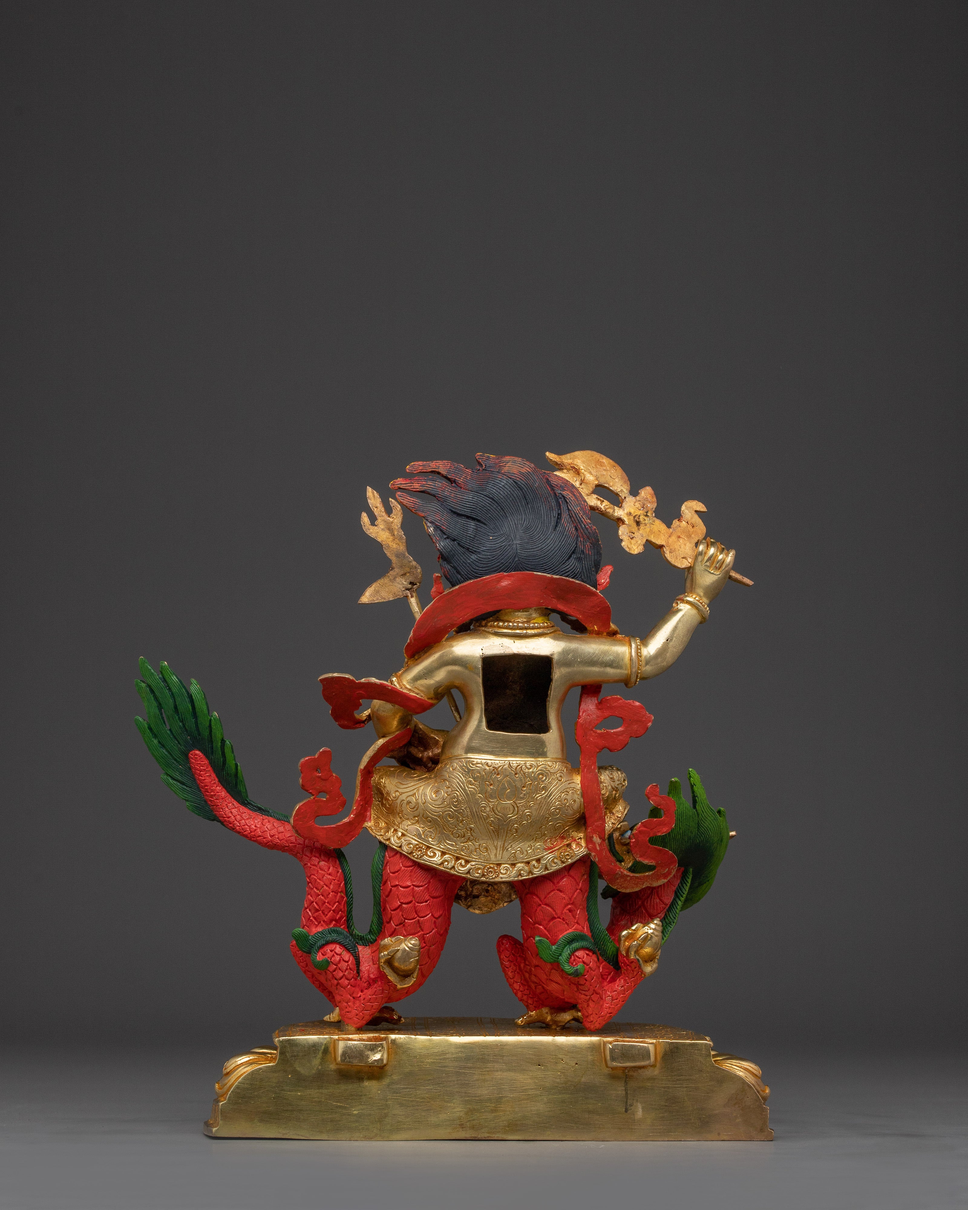 Handcrafted White Dzambhala Sculpture | Prosperity Deity