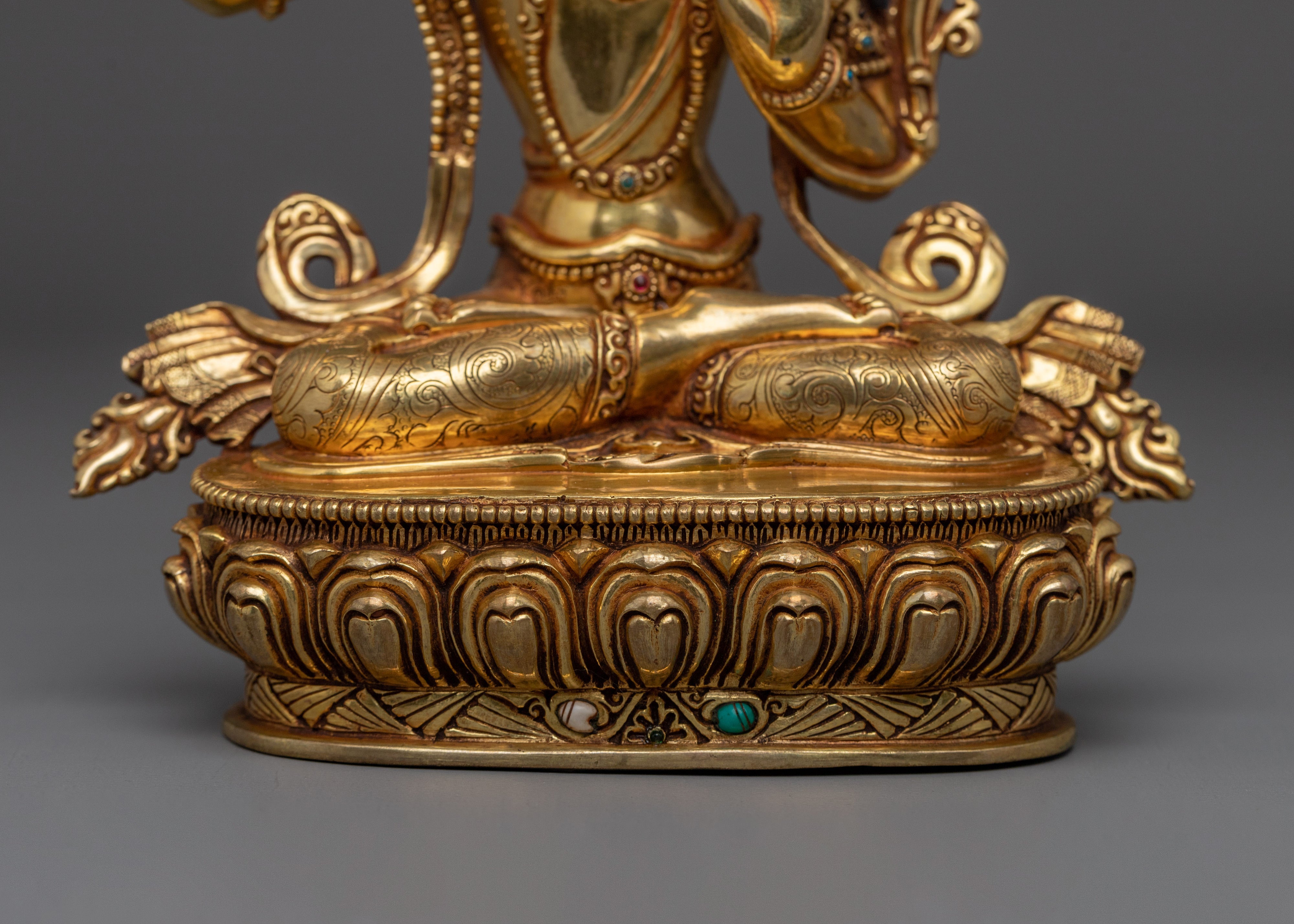Supreme Wisdom Deity Manjushri Statue | Manjughosa - Divine Bodhisattva Figurine