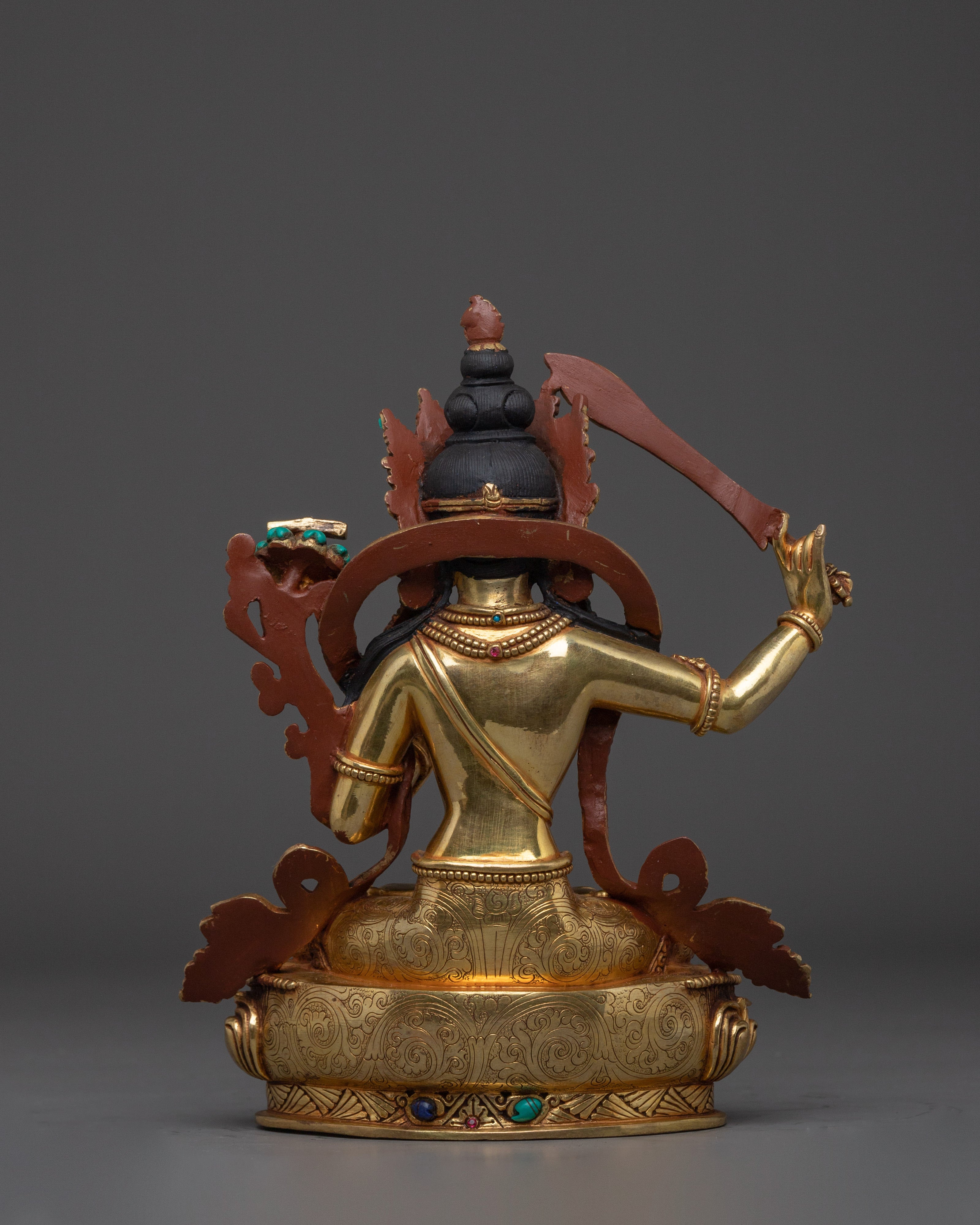 Supreme Wisdom Deity Manjushri Statue | Manjughosa - Divine Bodhisattva Figurine