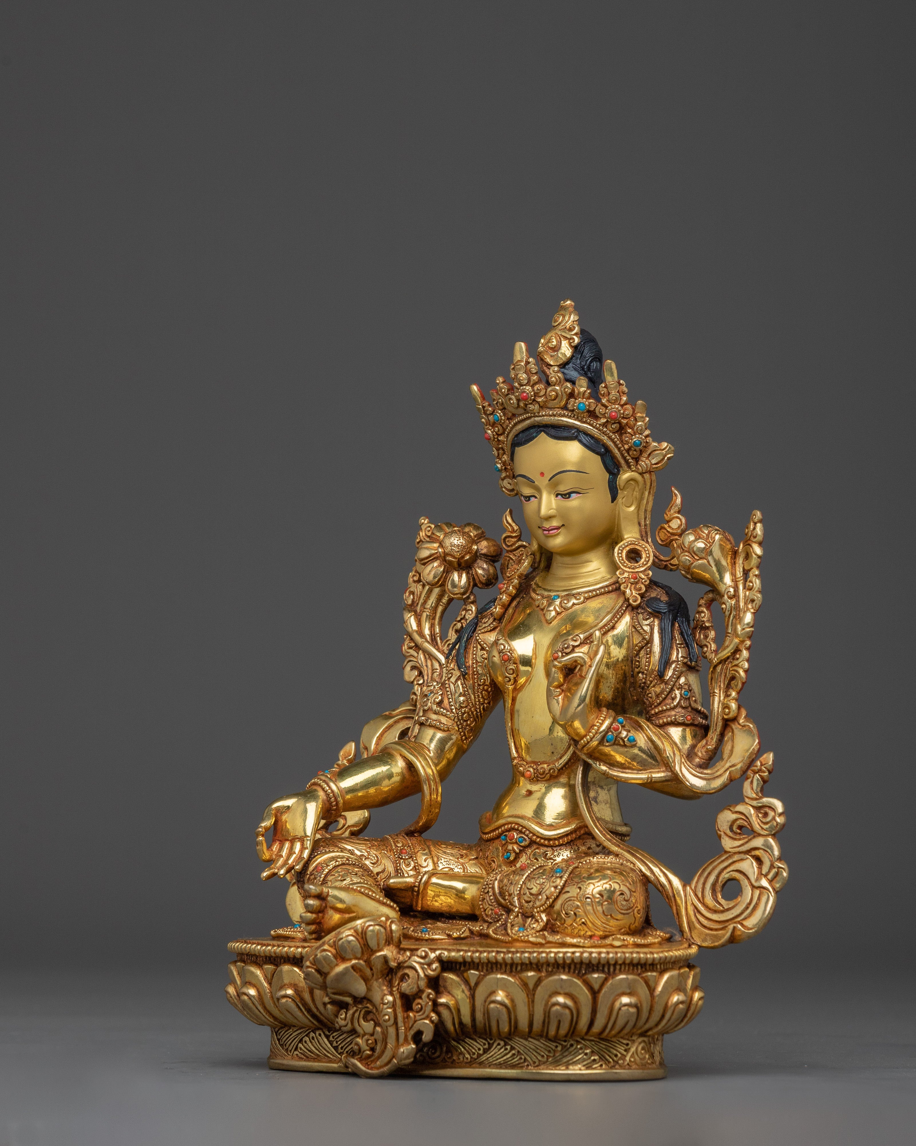 Enlightenment Figure of Green Tara | Divine Feminine Energy