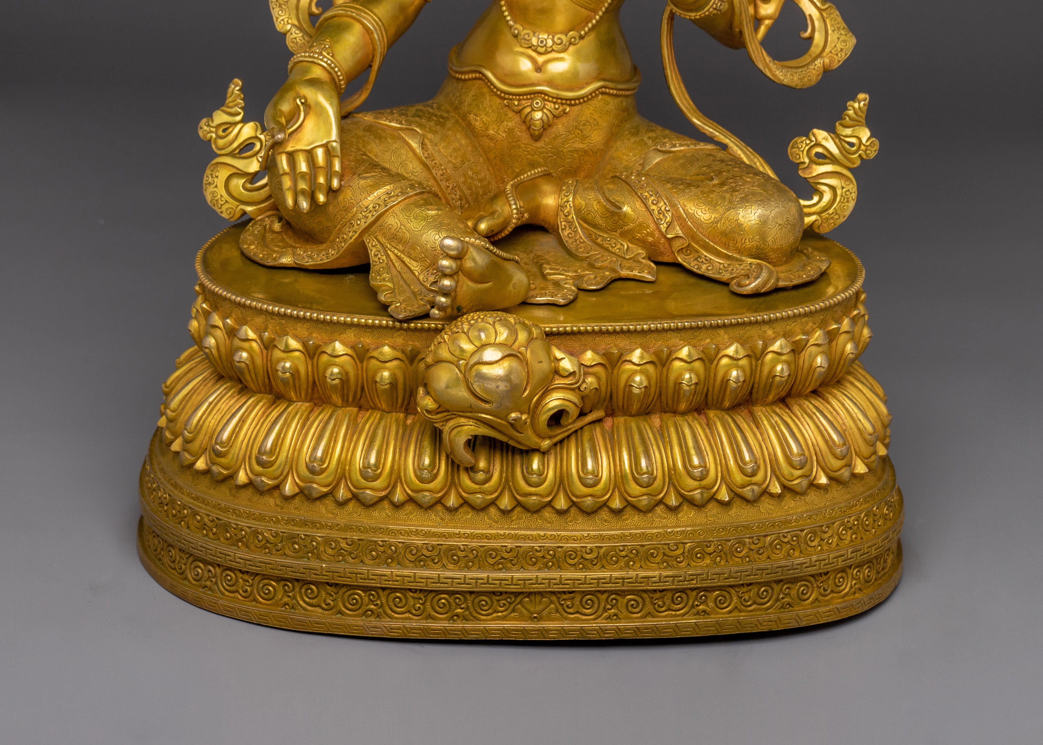 Nepalese Artwork of Green Tara | Divine Feminine Bodhisattva Figurine