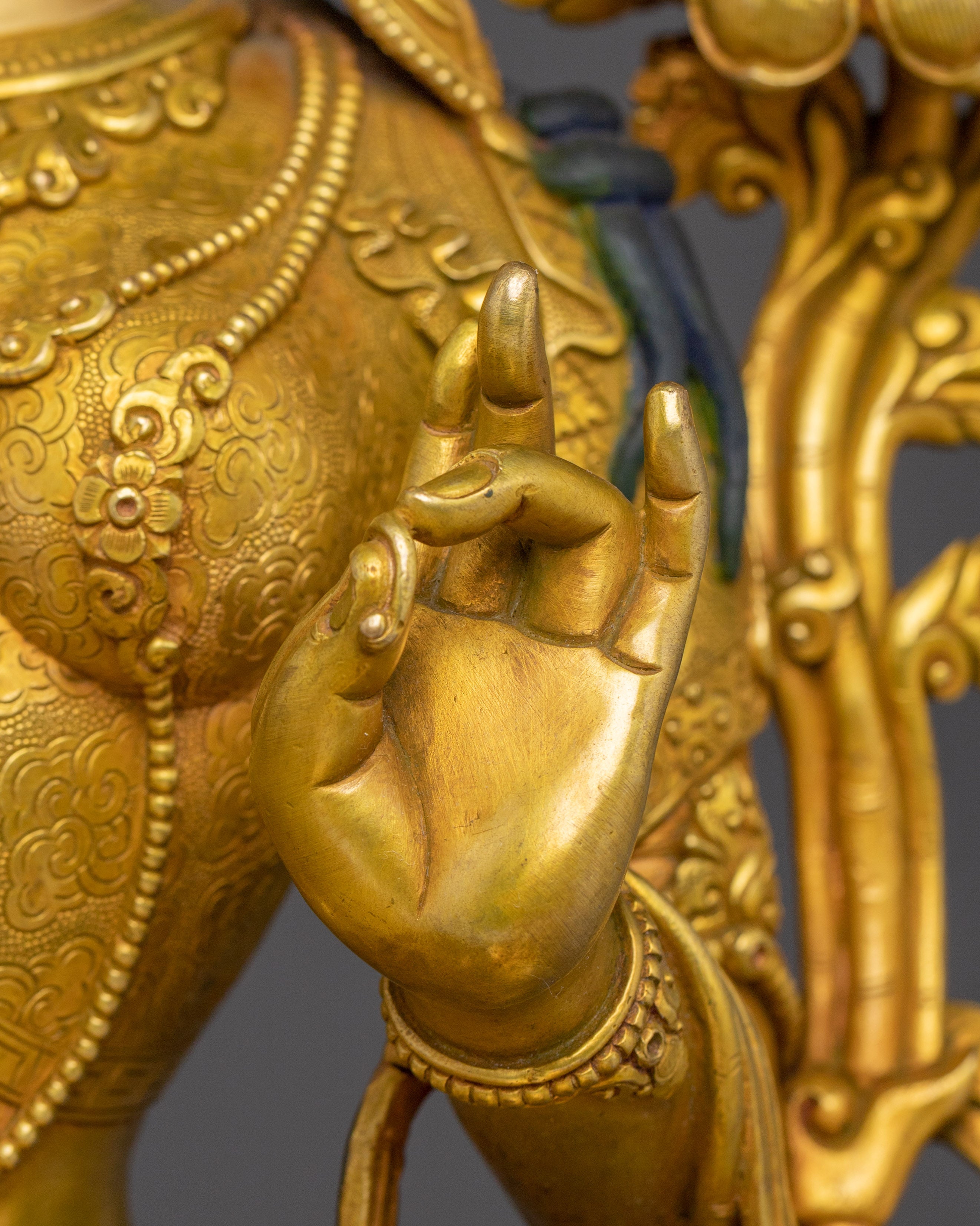 Nepalese Artwork of Green Tara | Divine Feminine Bodhisattva Figurine