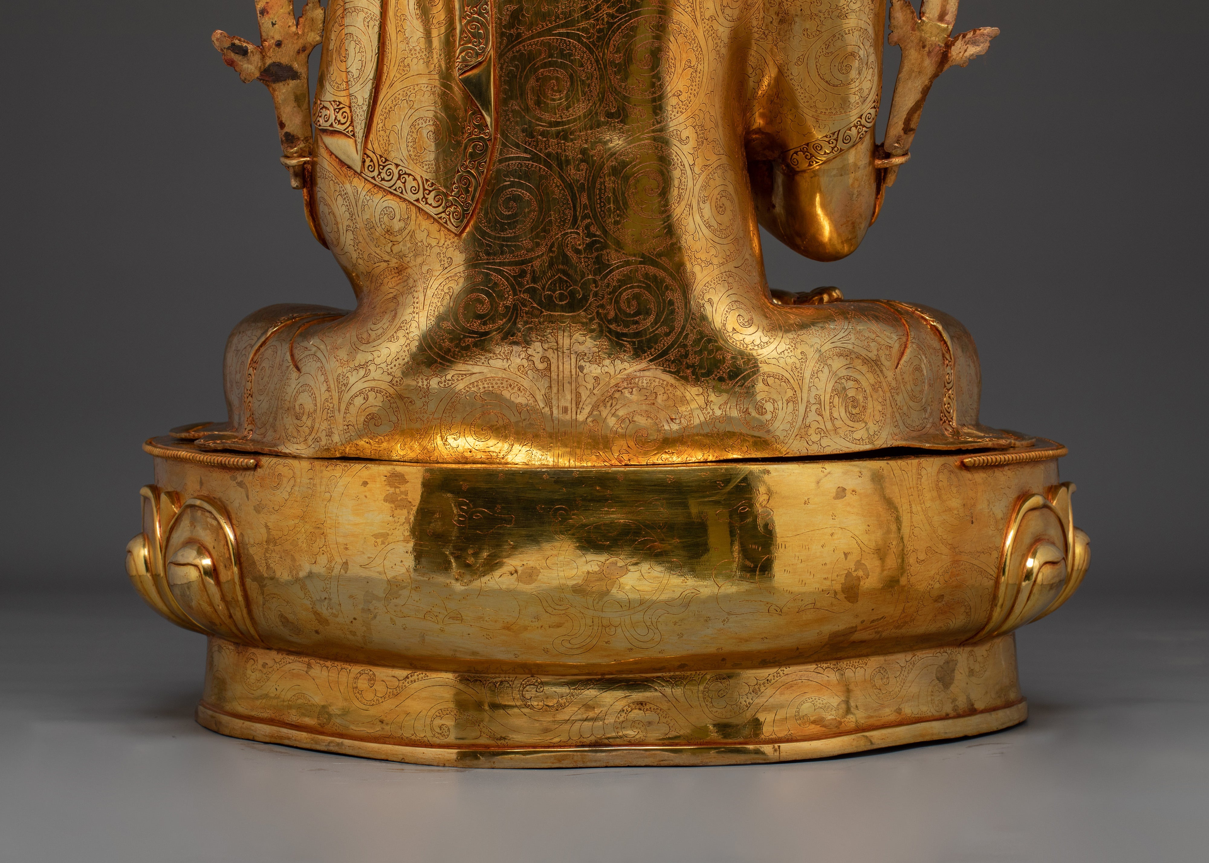 Golden Tshongkhapa Statue | Losang Drakpa - Philosopher and Tantric Yogi